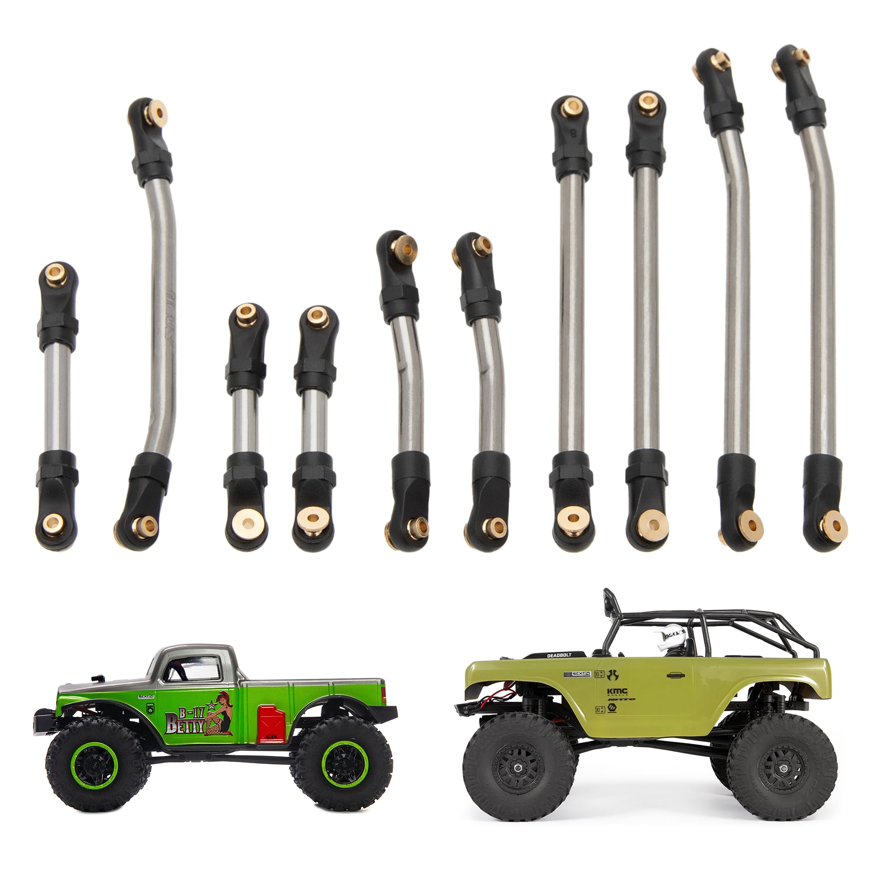 MEUS RACING 1/10 Links Steel Chassis Links Kit For Traxxas Trx4 Axial Scx10 Tamiya Cco1 Redcat Gen8 1 10 Rc Crawler 65mm