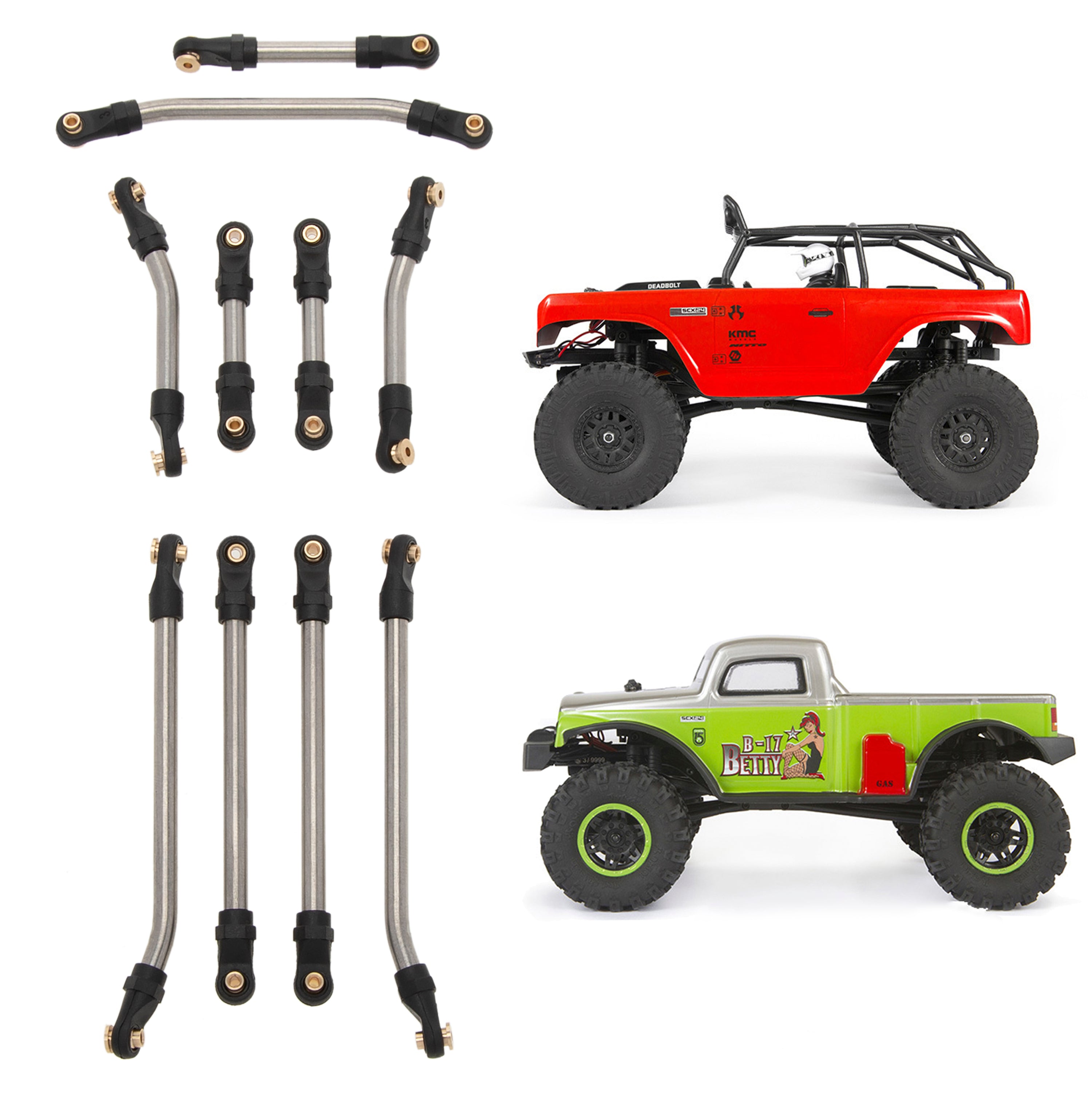 INJORA Links Set Haute Clairance Accessoires RC pour Axial SCX24 INJORA Links Set Haute Clairance Accessoires RC pour Axial SCX24