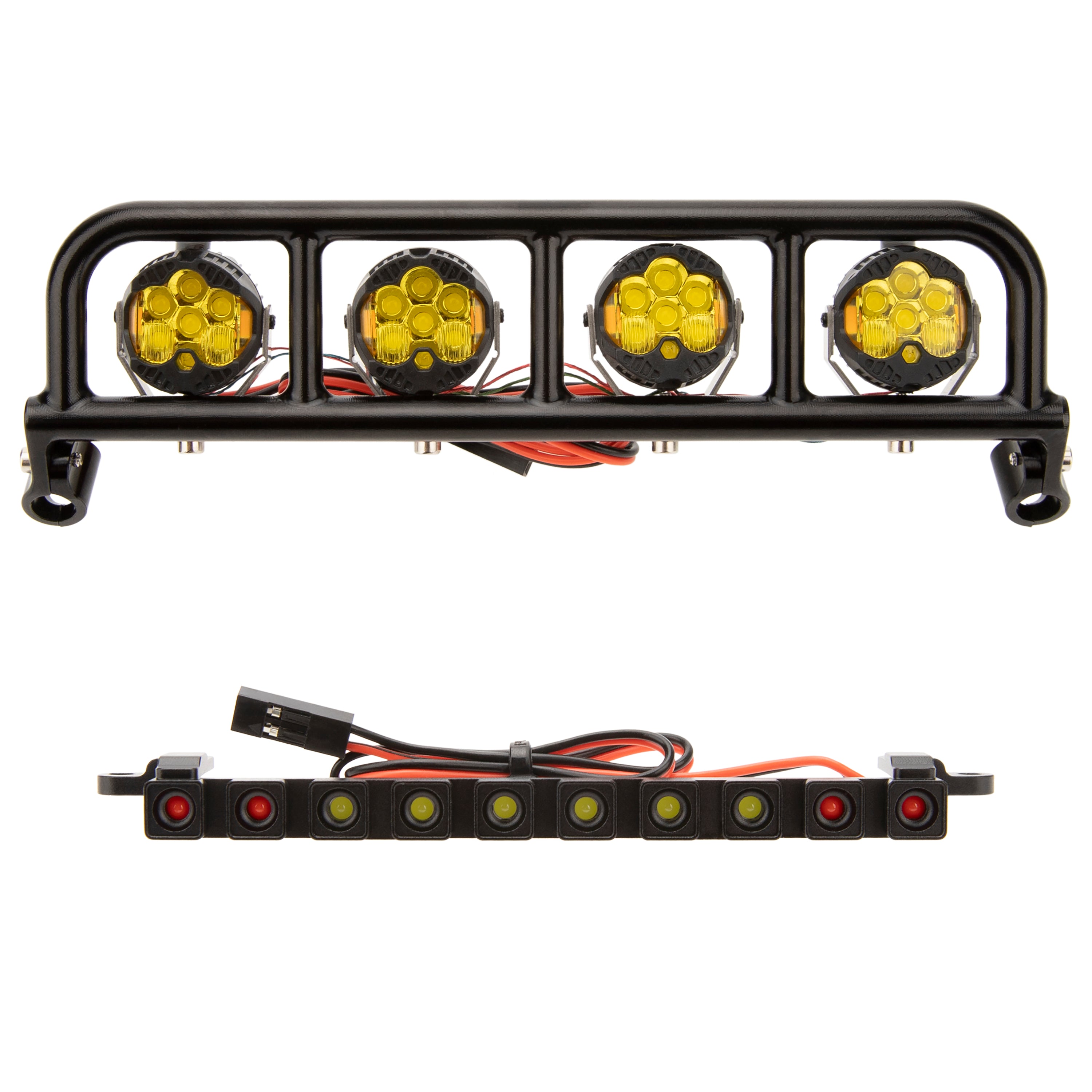 Polo Creations RC Amber Fog Light Kit For Arrma Big Rock (1/6, 1/8, 1/10 Scale)
