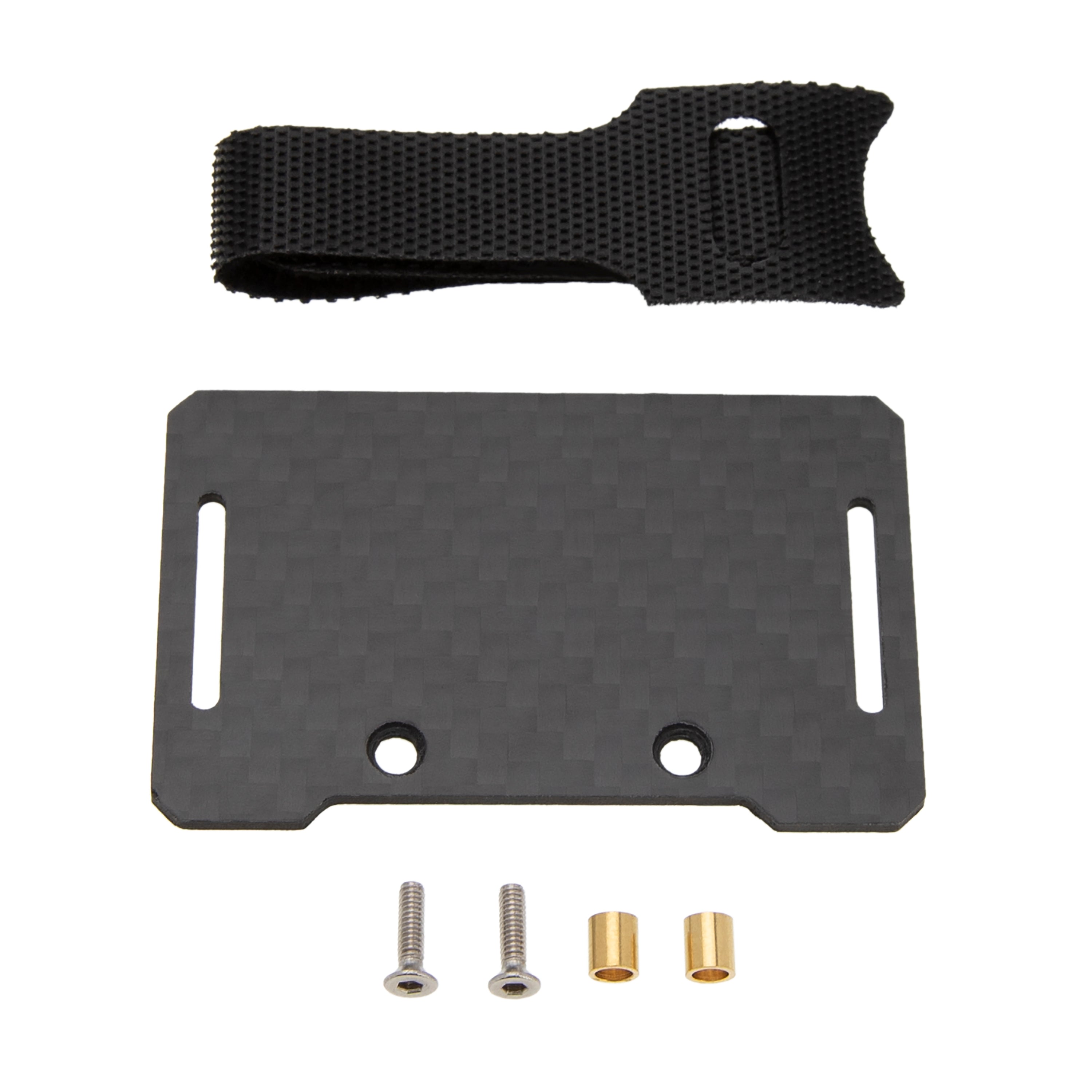 Plaque Batterie Fibre De Carbone Pour Voiture RC 1/10 - Compatible Traxxas, Axial, HSP - Lot Avec Sangles