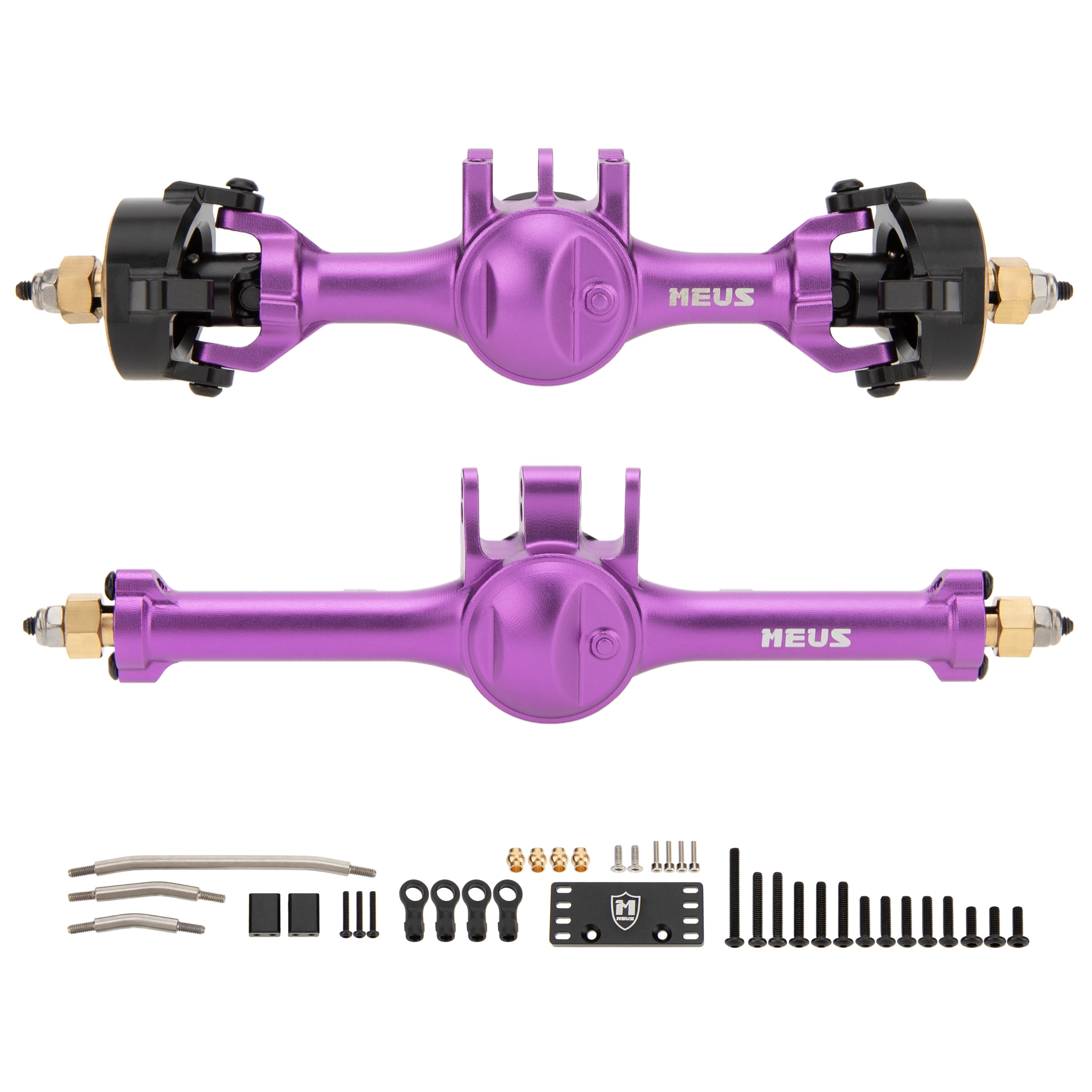 MEUS Racing TRX4M V2 Metal Isokinetic Axles with 3-Section CVD and Adj