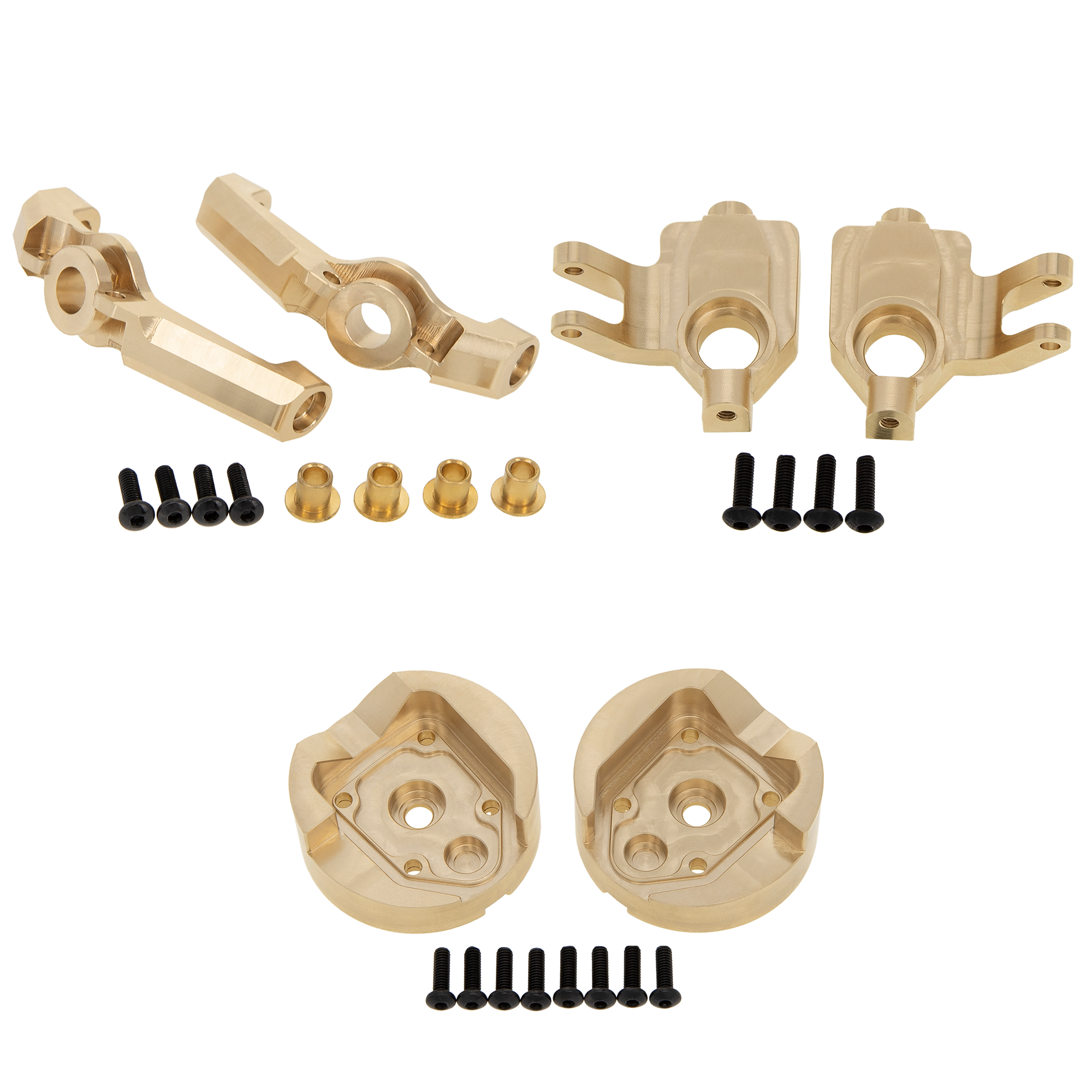 Meus Racing Brass Steering Knuckles C-hubs Front Rear Gear Covers Fron