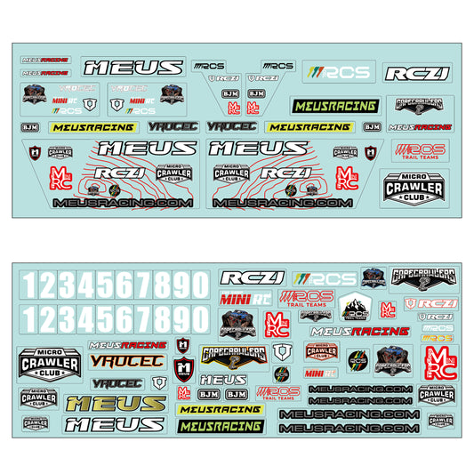 Red MB24 Body Shell Stickers for SCX24