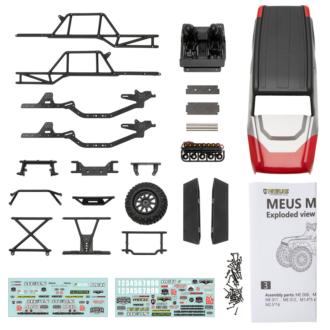 MEUS Racing MB24 Body 5.2in 132MM Axial Shell Body ABS+Nylon Carbon Fi