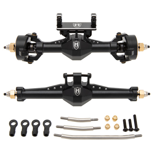 Black Aluminum Isokinetic 3-Section CVD Front and Rear Axles