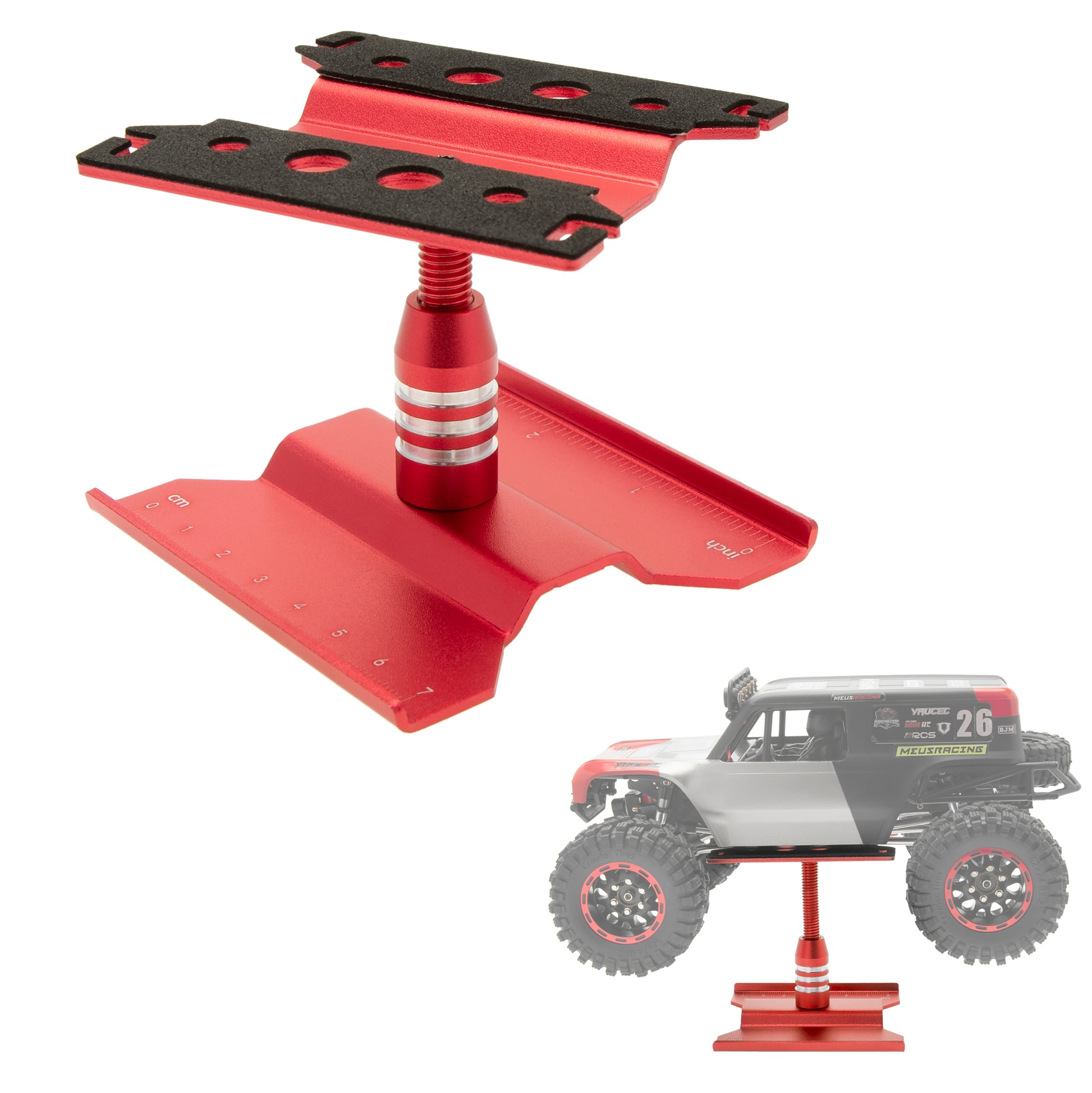 Nuofan RC Car Work Stand Aluminum Repair Workstation 360 Degree Rotation Lift Lower w/Screw Tray for 1/8 1/10 1/12 1/16 Scale Traxxas TRX4 Axial Arrma Redcat Losi RC Crawler Monster Truck Buggy Nuofan RC Car Work Stand Aluminum Repair Workstation 360 Degree Rotation Lift Lower w/Screw Tray for 1/8 1/10 1/12 1/16 Scale Traxxas TRX4 Axial Arrma Redcat Losi RC Crawler Monster Truck Buggy