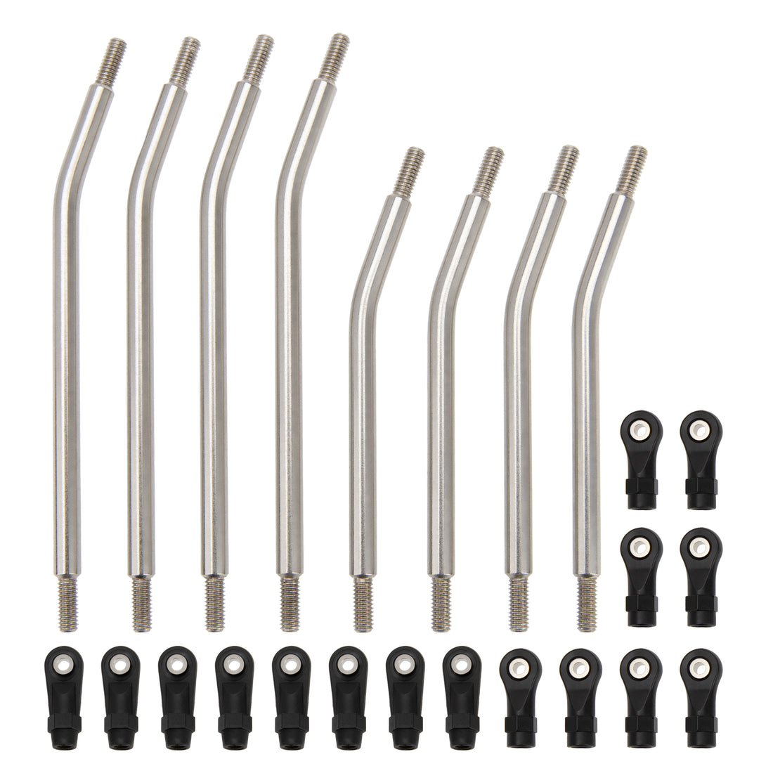 【US Warehouse】MEUS Racing 318mm Wheelbase Stainless Steel Links Set For 1/10 Axial Capra 1.9 UTB