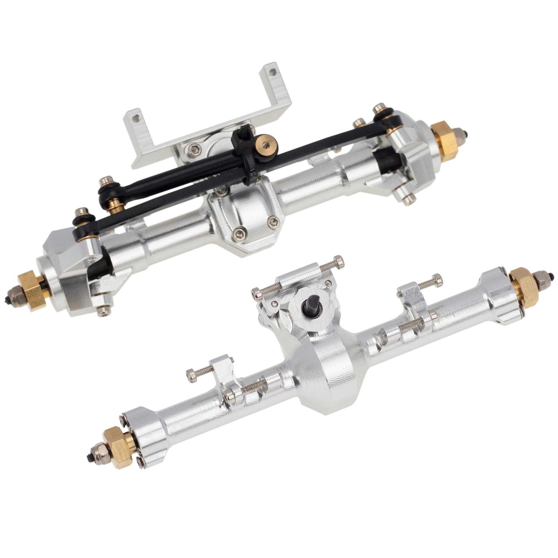 Aluminum Front and Rear Axle for Axial SCX24 silver