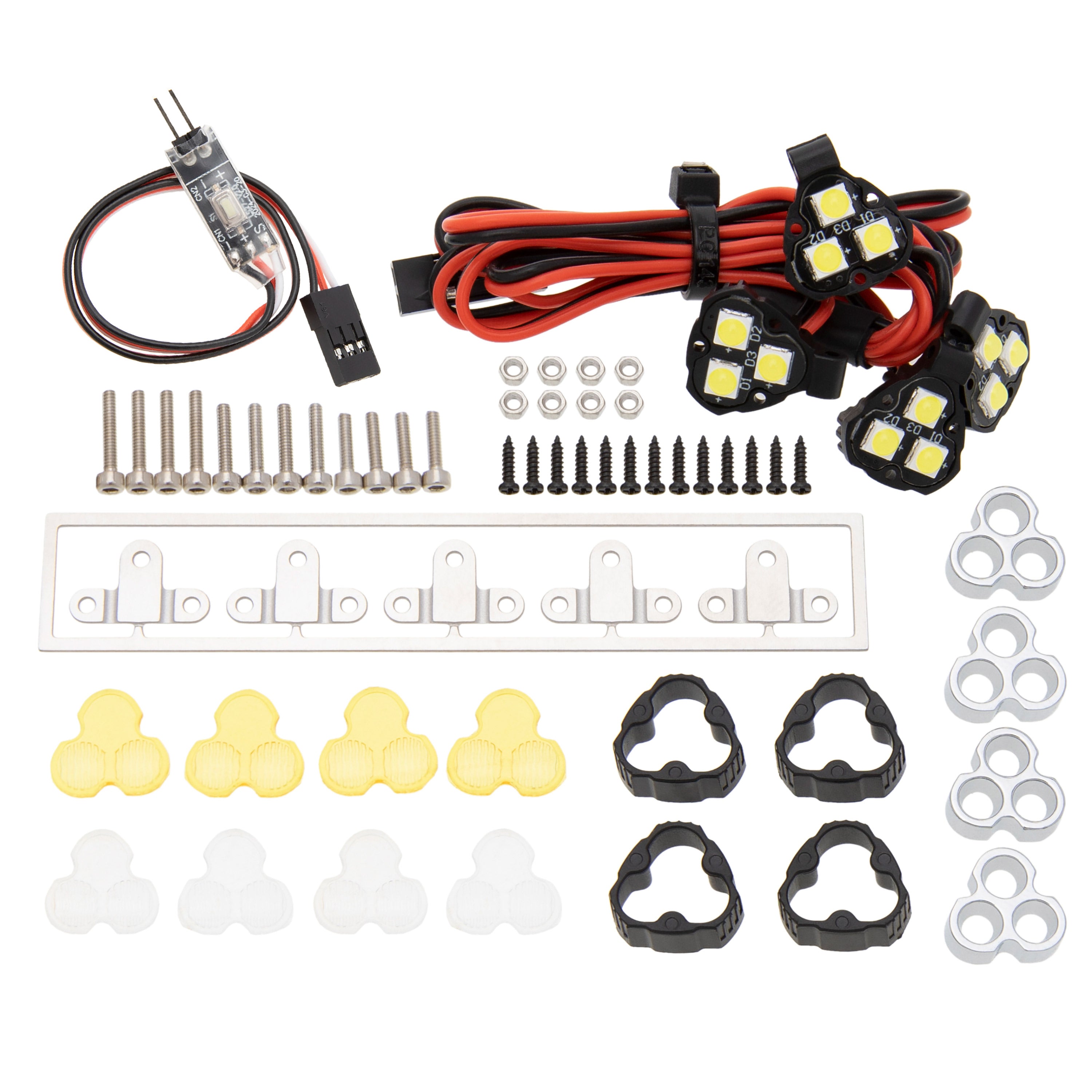 MEUS Racing Bumper Roof Light with AXU Controller for SCX24 TRX4M