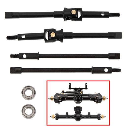 Front & Rear SCX24 stock straight axle shafts