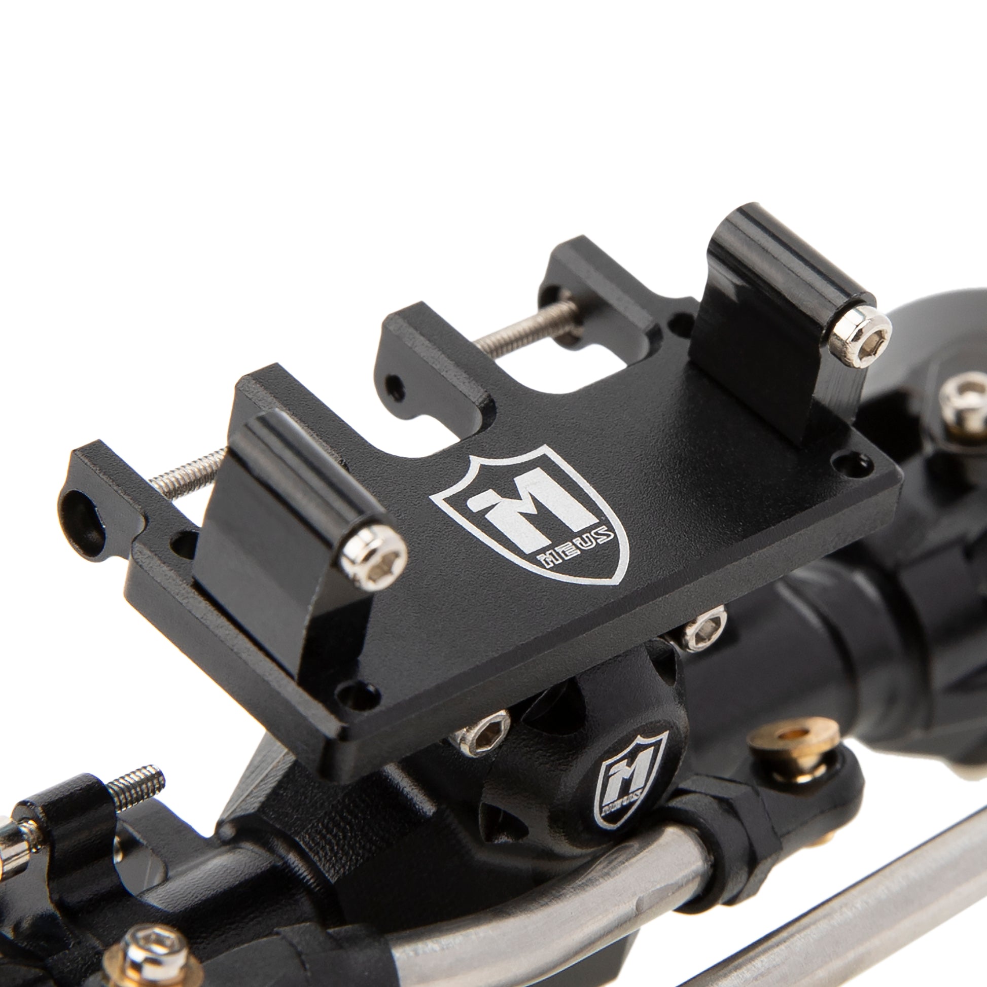 Black Isokinetic 3-Section CVD Front Axle servo mount for SCX24 