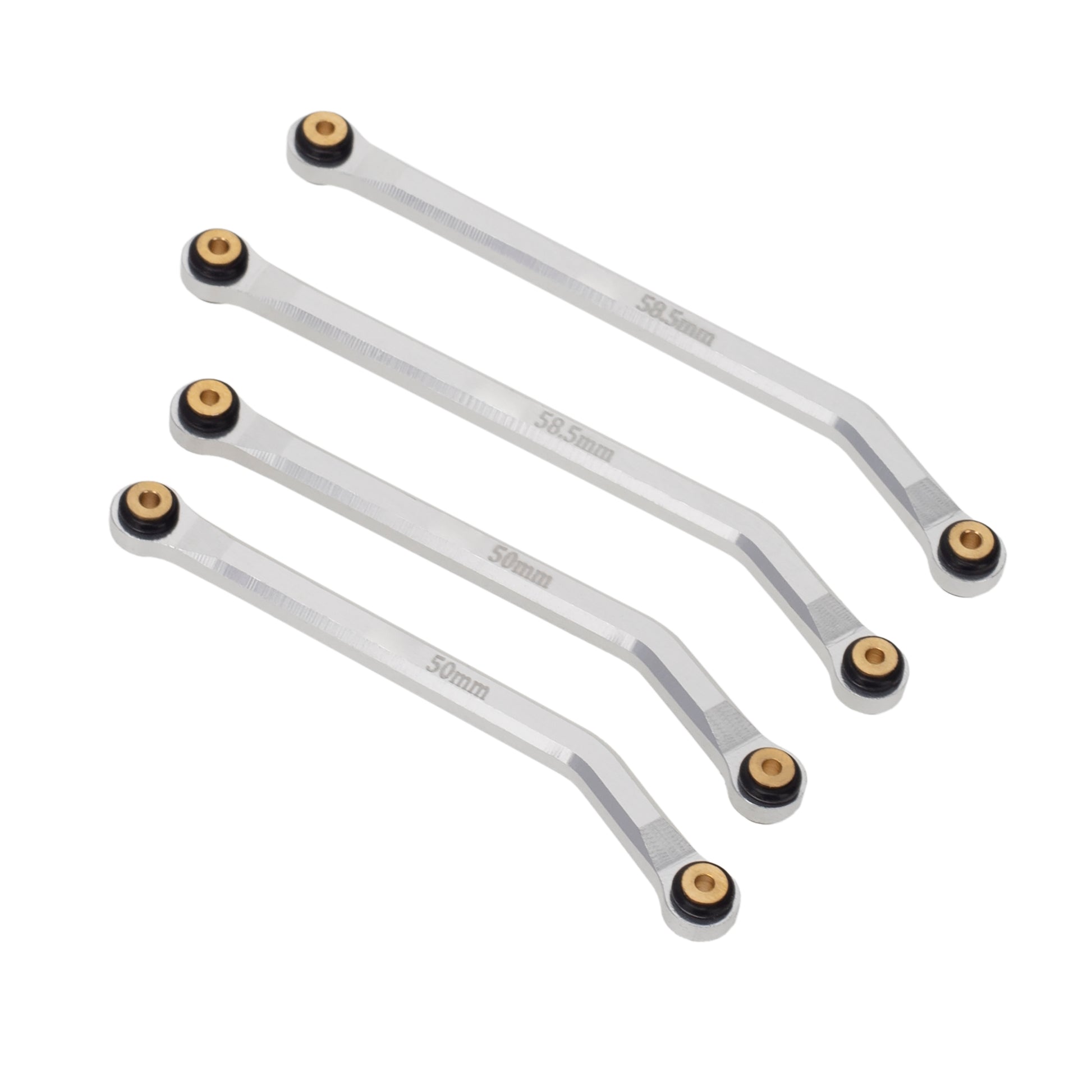 Silver Aluminum High Clearance Chassis Links for Axial SCX24 C10