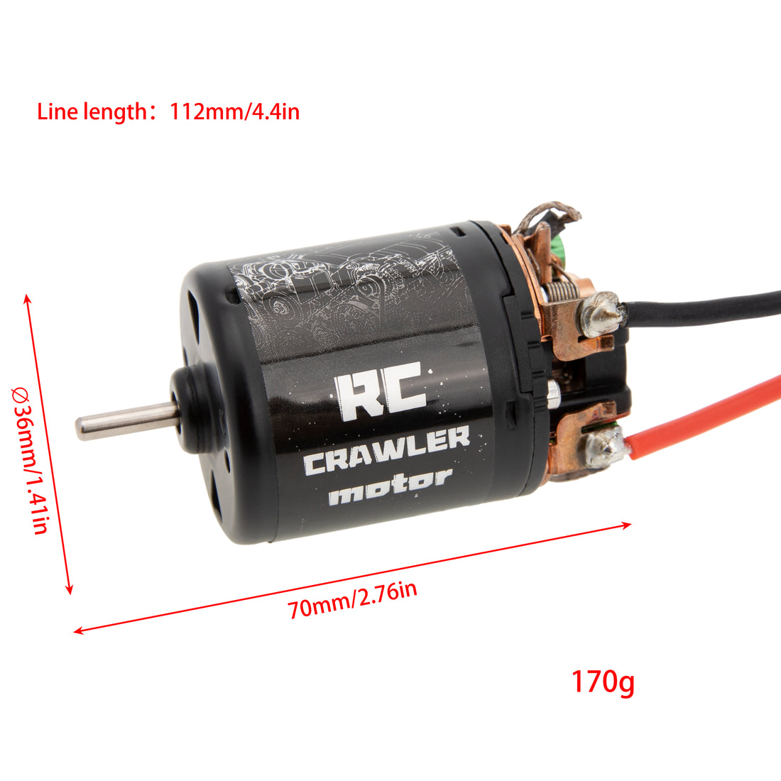 8T 540 Brushed Motor for 1/10 RC Car