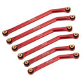 Axial 1/24 SCX24 6×6 Refit Kits Aluminum High Clearance Links red