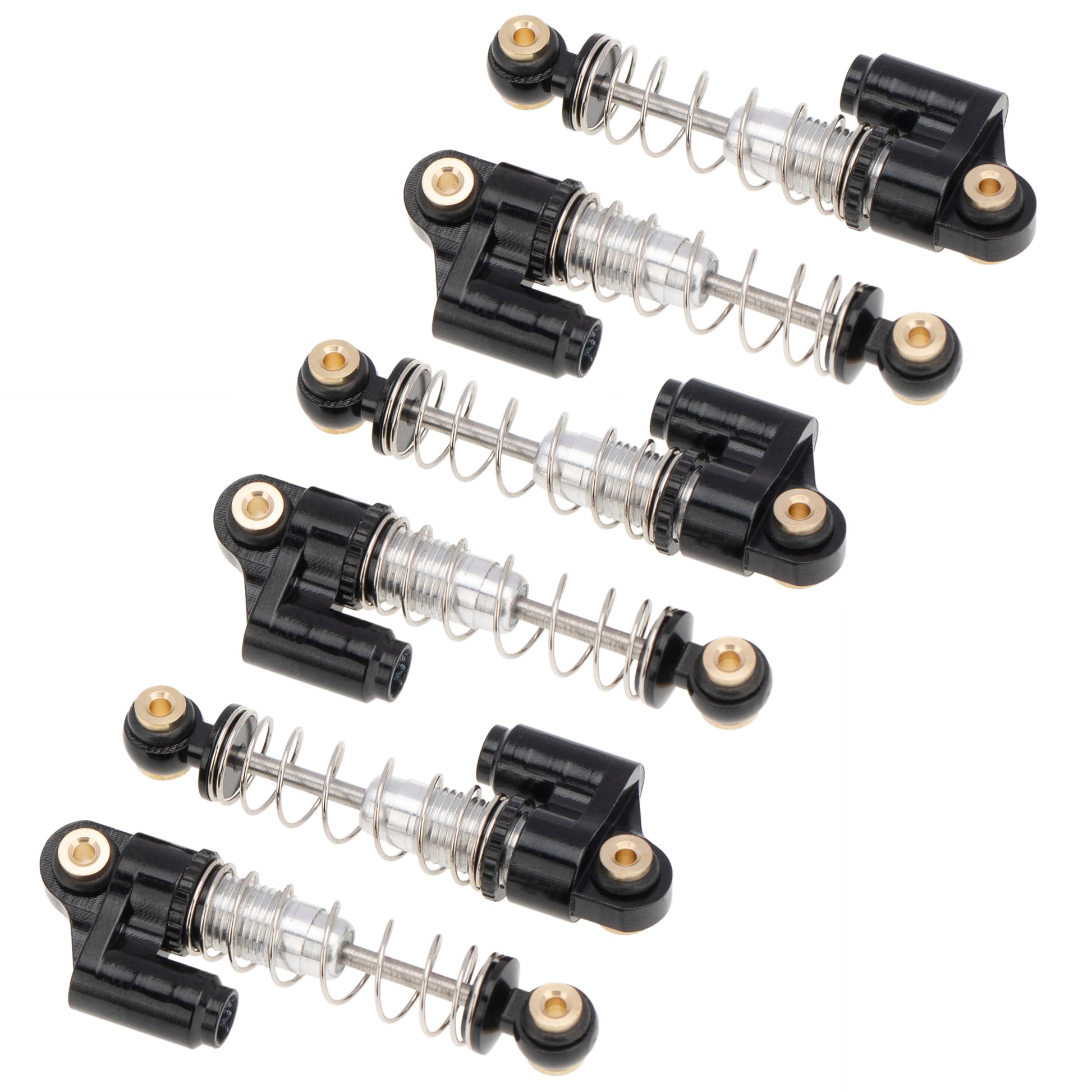 6pcs Black Aluminum SCX24 Shocks