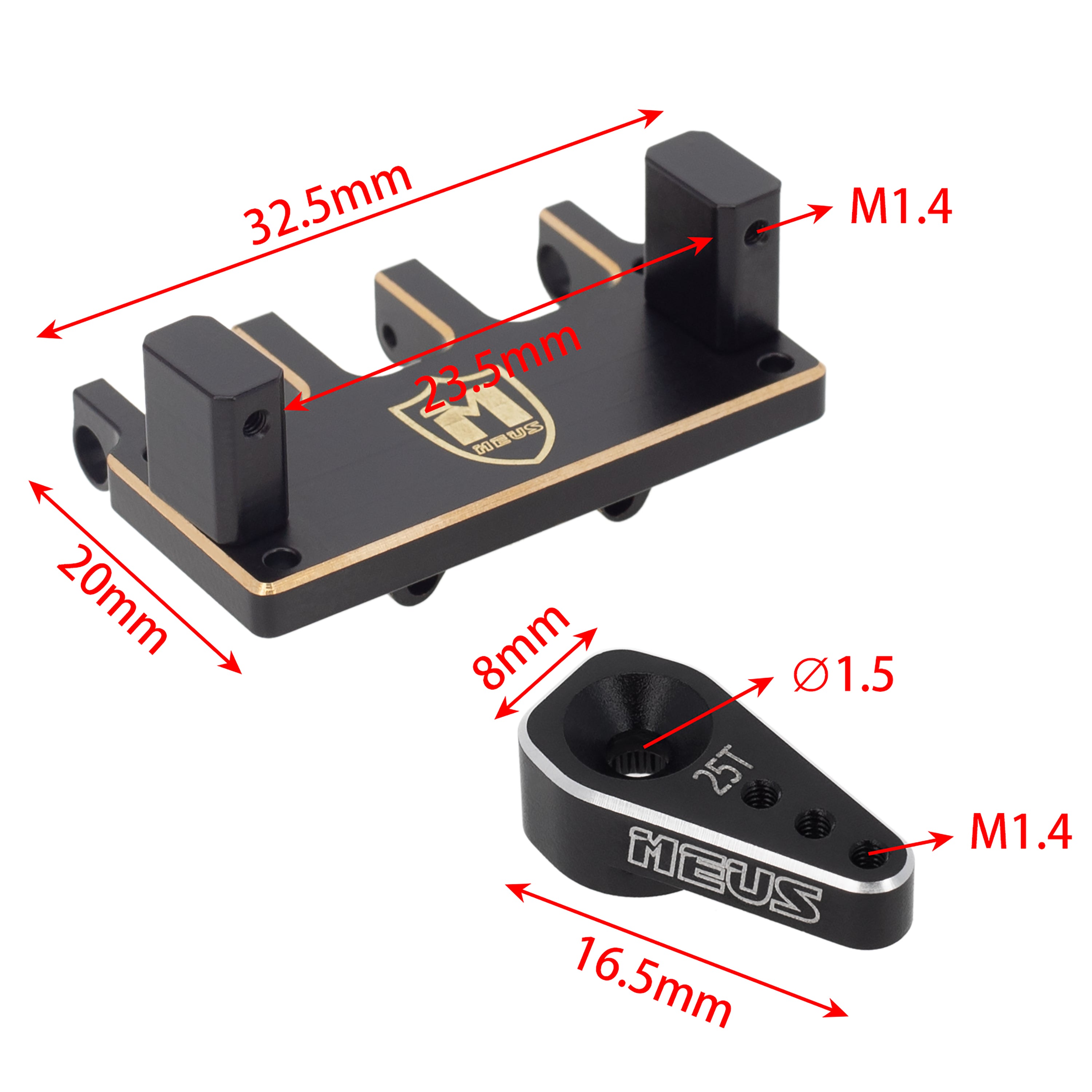 MEUS Racing Digital High-Torque Coreless Micro Servo with Adjustable B