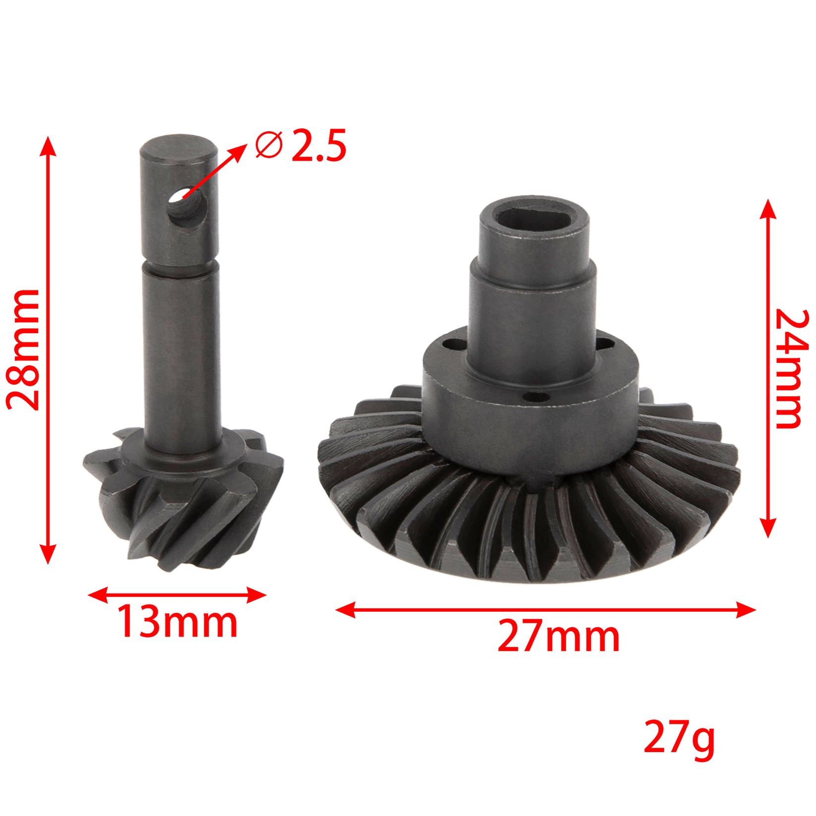 MEUS Racing Steel Spiral & Locker Bevel Gears 8T/24T/27T/30T Front Rea