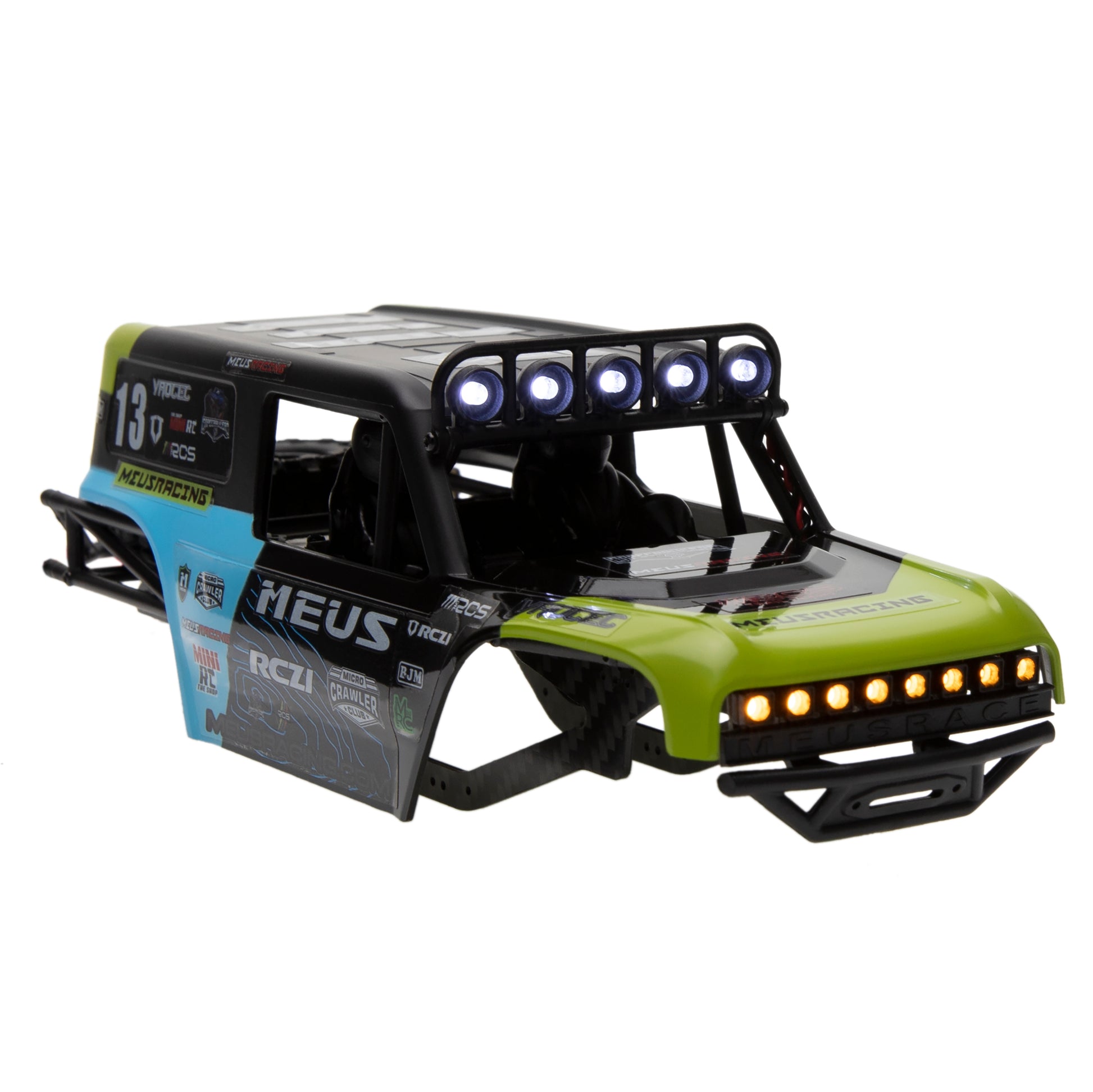 Green MB24 ABS body shell with light kit for SCX24
