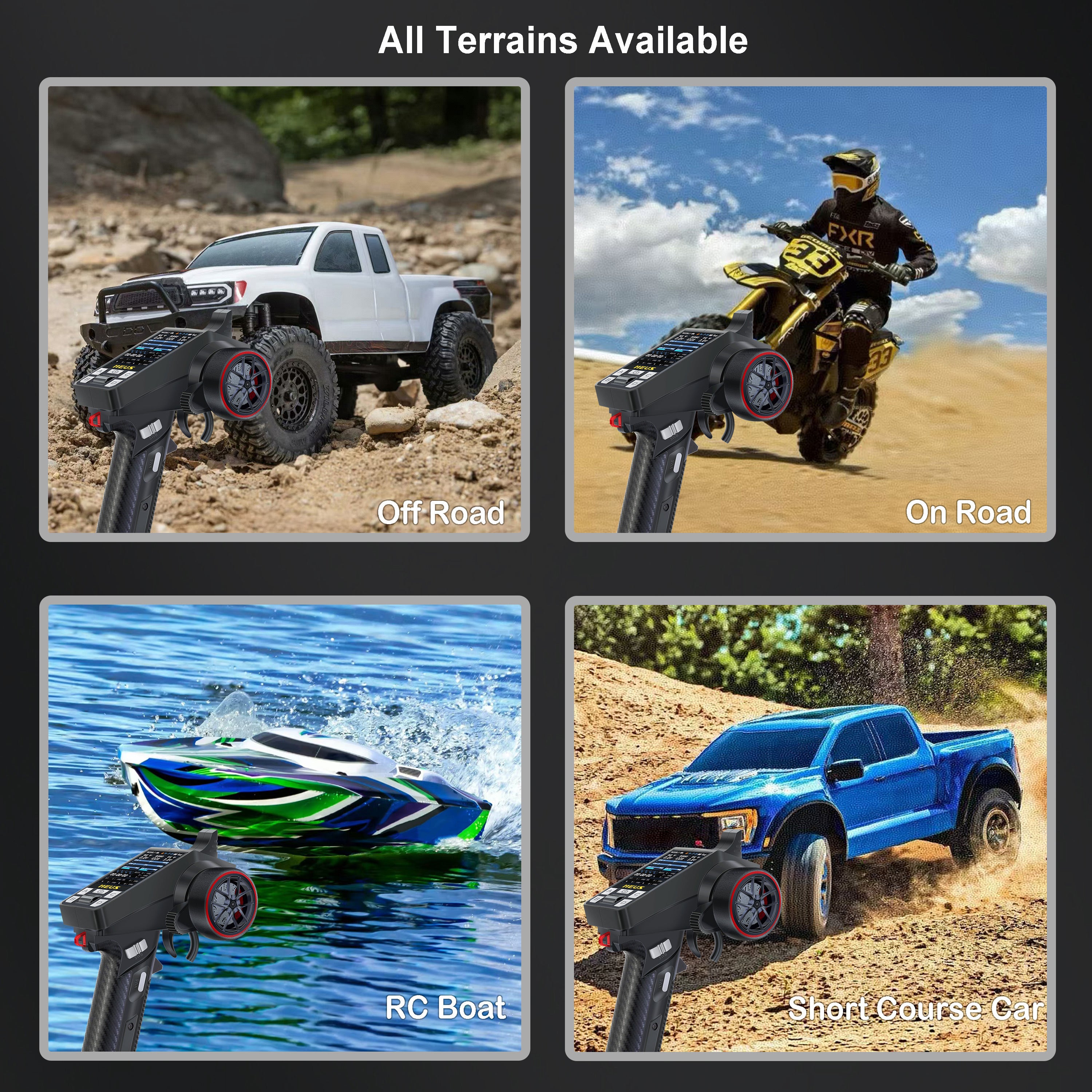 MEUS Racing ME-8A 8CH 2.4GHz RC Transmitter with M-08A Receiver for SC