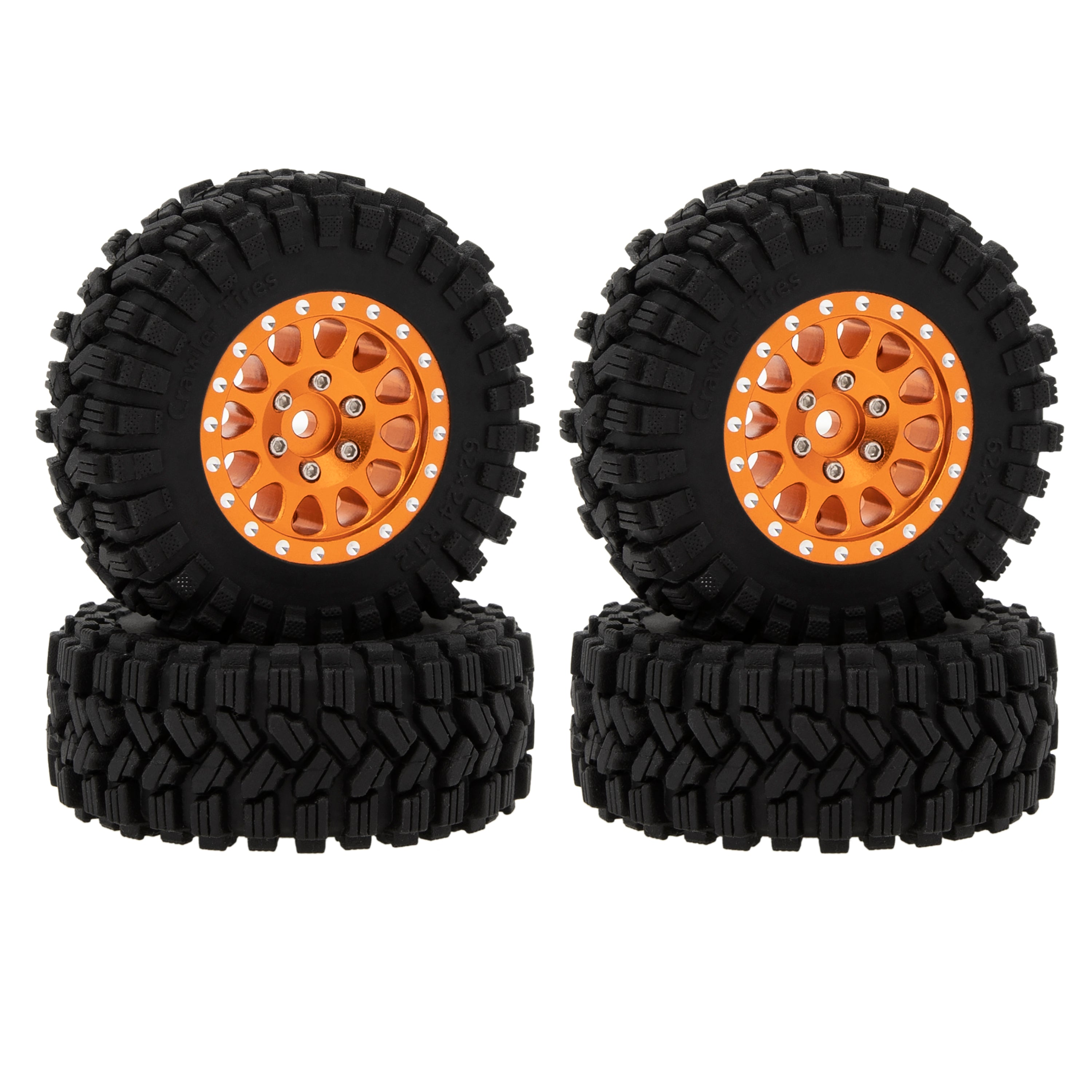 4 PCS MEUS RACING RC Tires ,1.2 inch Aluminium wheels ,62*24 tires for