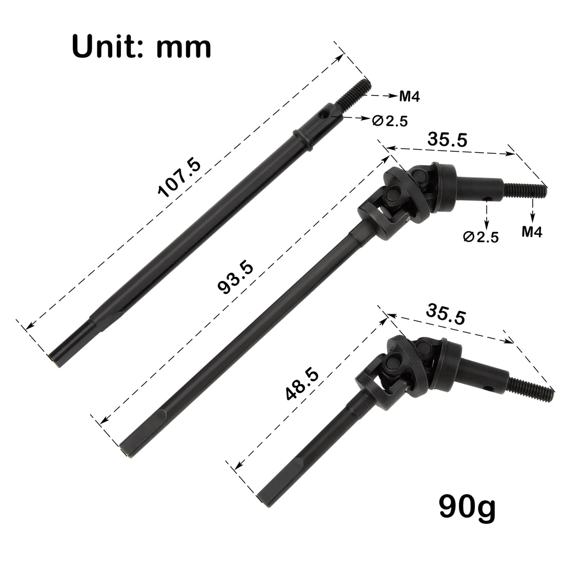 AR44 wheel distance 194mm CVD shafts