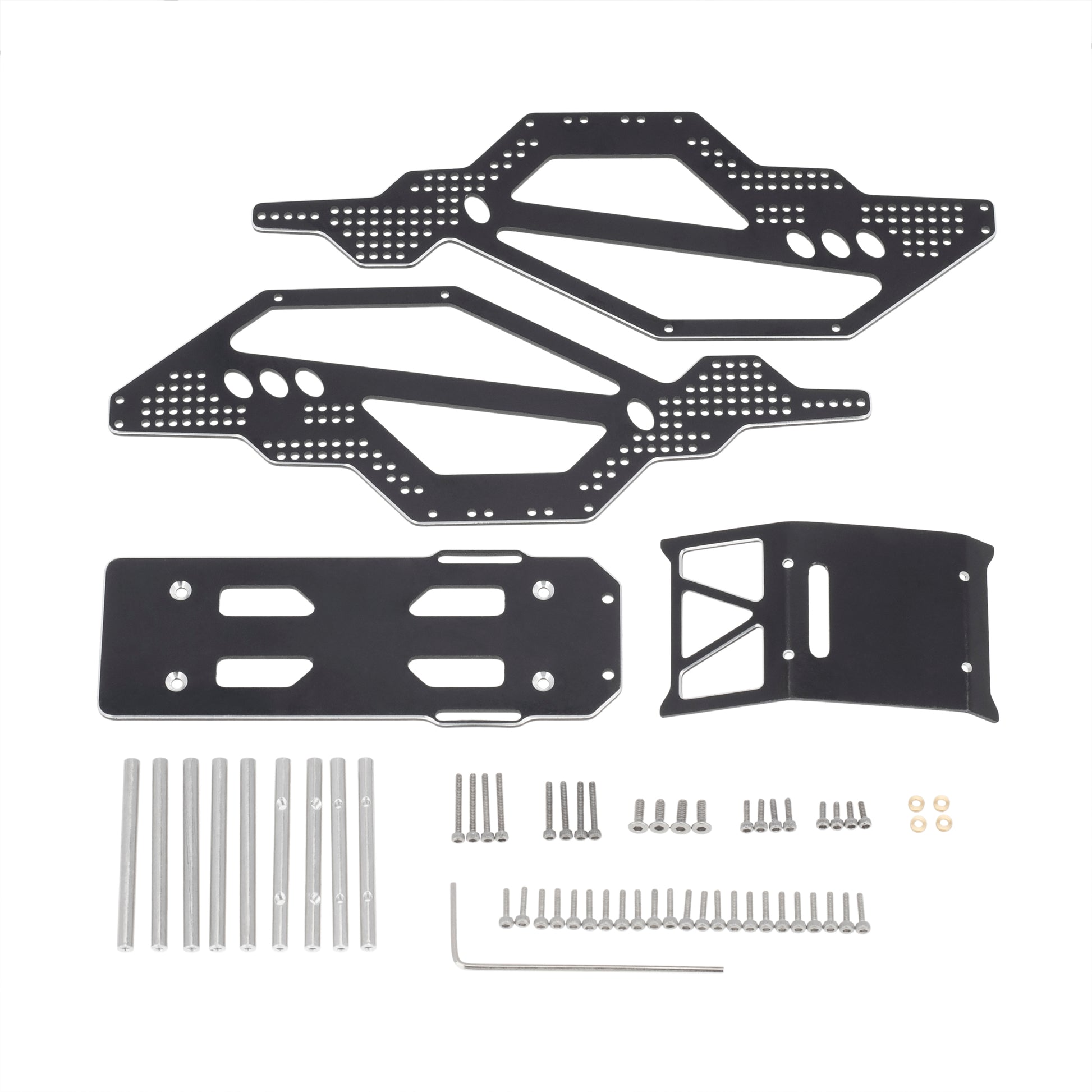 Meus Racing Rc MEUS Racing Black Aluminum RC Car Roll Cage Body Shell Chassis Kit For