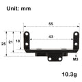 Aluminum Horizontal Servo Mount Size