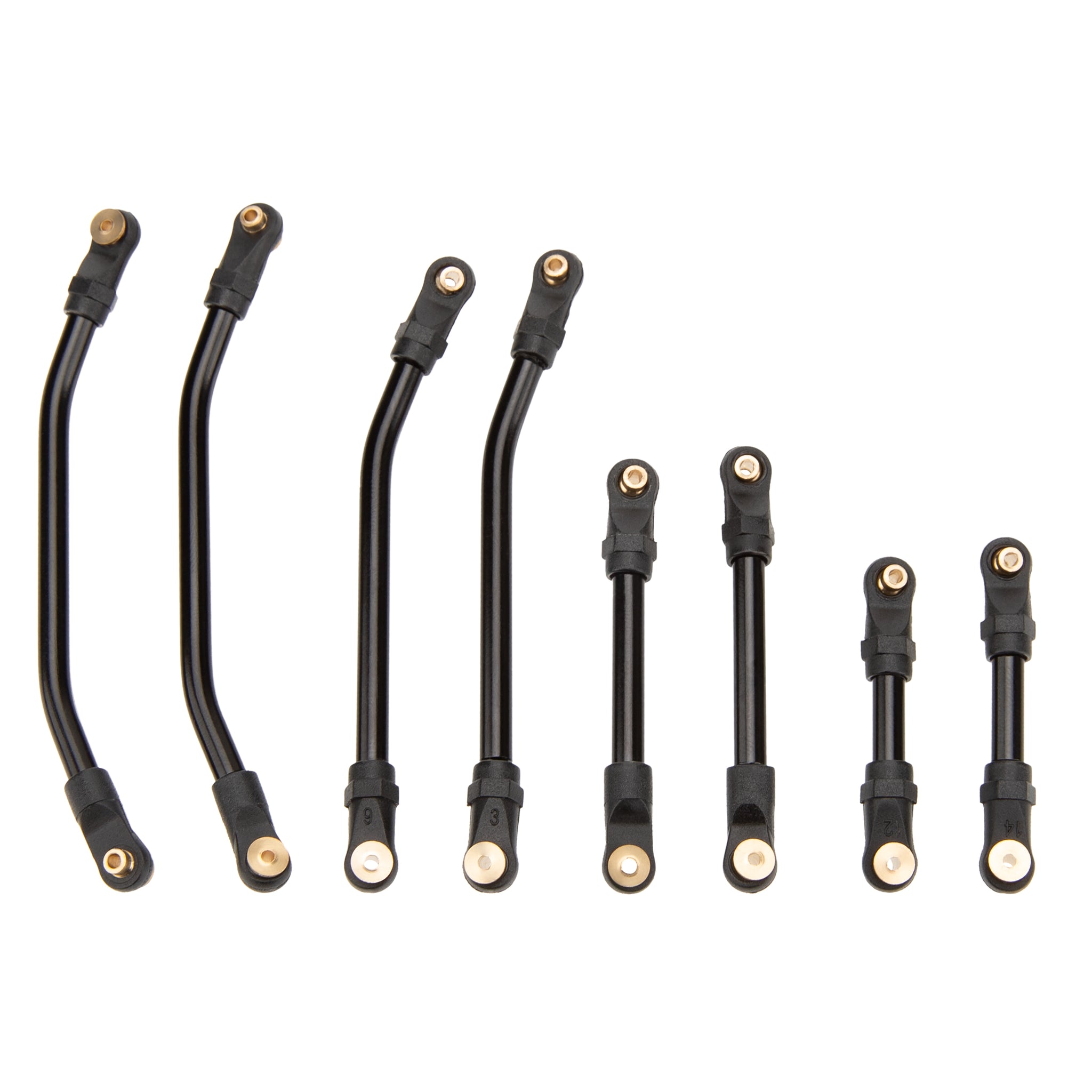 Aluminum SCX24 Deadbolt Double Bent High Clearance Chassis Links 