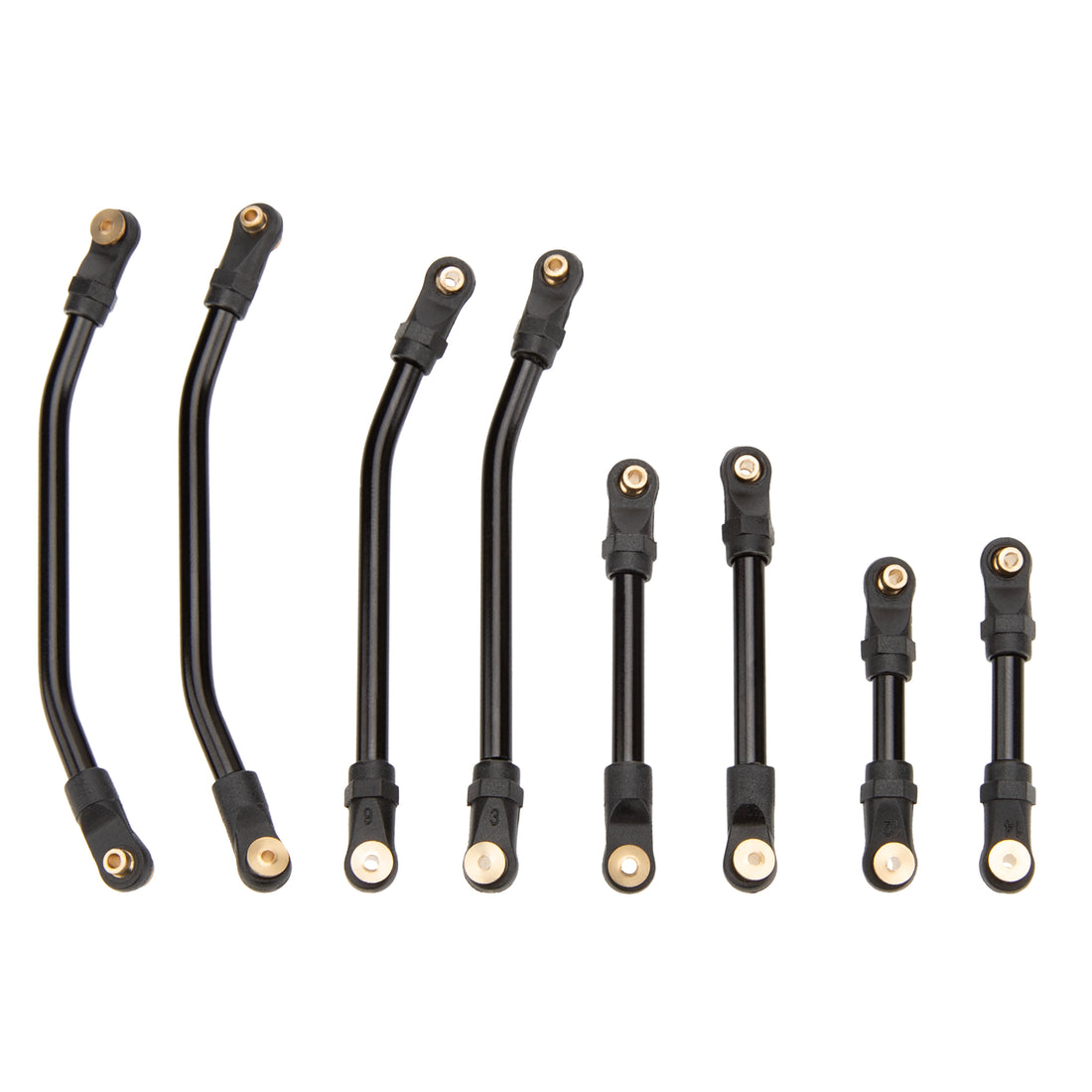 Aluminum SCX24 Deadbolt Double Bent High Clearance Chassis Links 