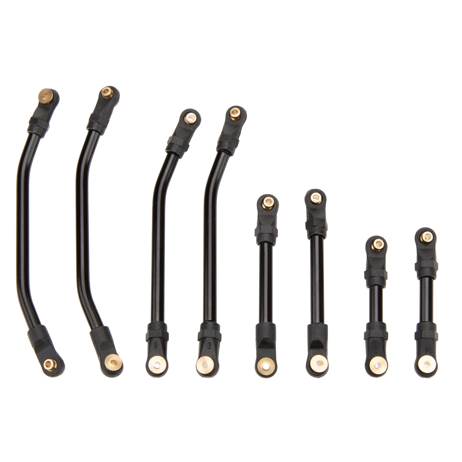 Aluminum SCX24 Deadbolt Double Bent High Clearance Chassis Links 