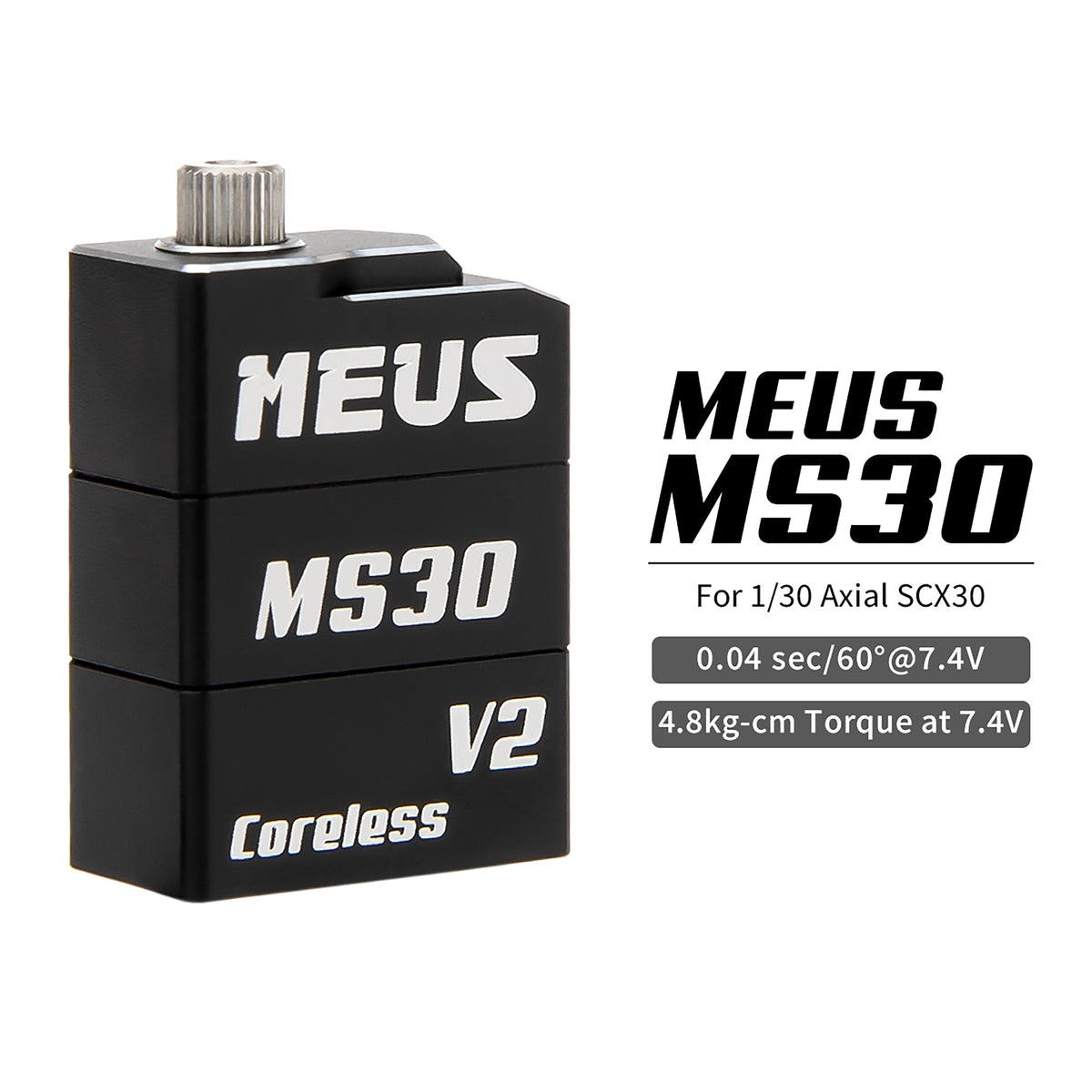 Aluminum SCX30 V2 coreless servo