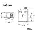 Aluminum SCX30 V2 coreless servo size