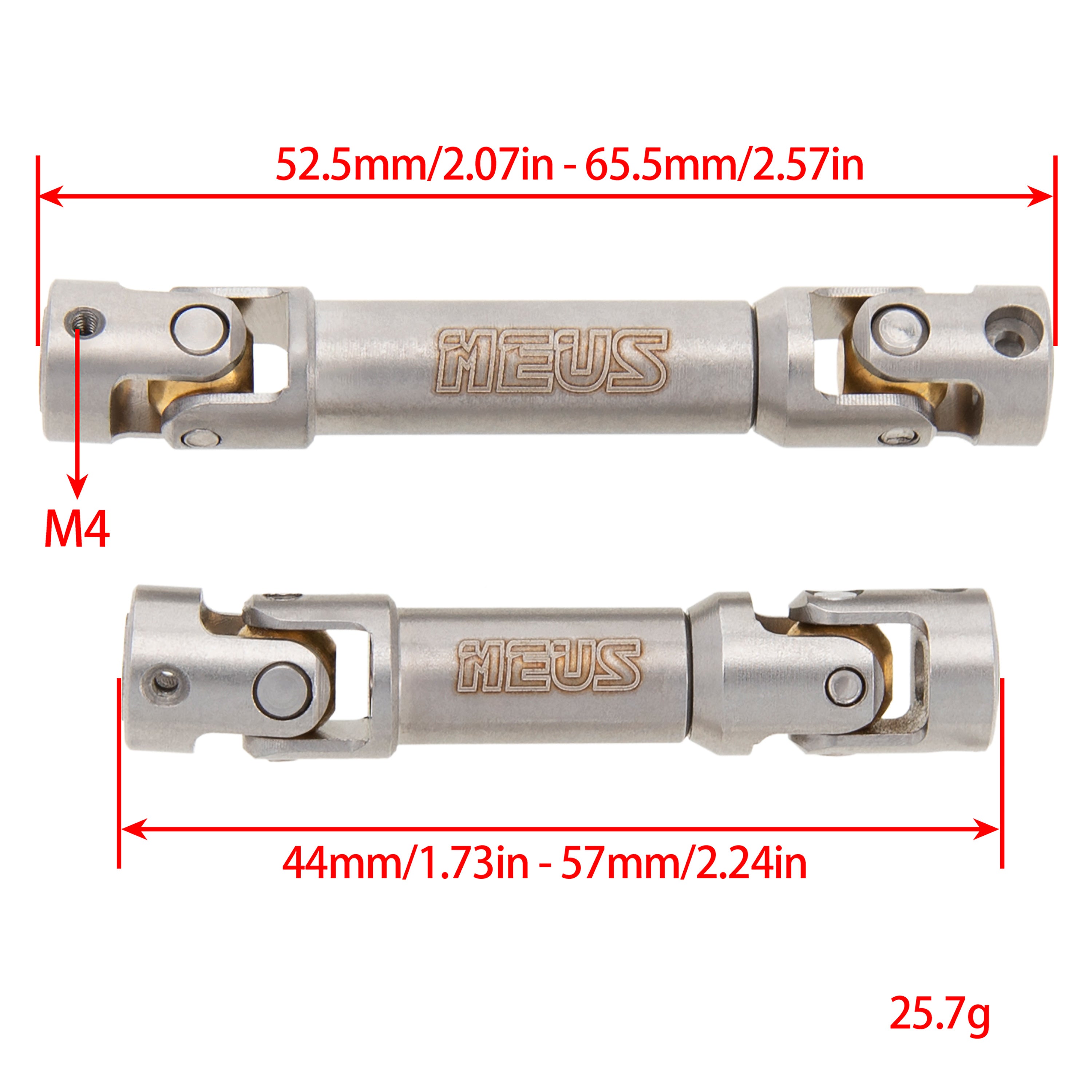 MEUS Racing Stainless Steel Drive Shafts For 1/18 Redcat Ascent-18
