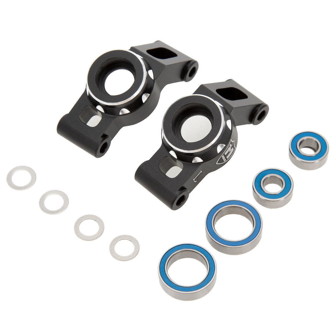 Black Aluminum Steering Knuckles C-Hub Stub Axle Carrier Kit