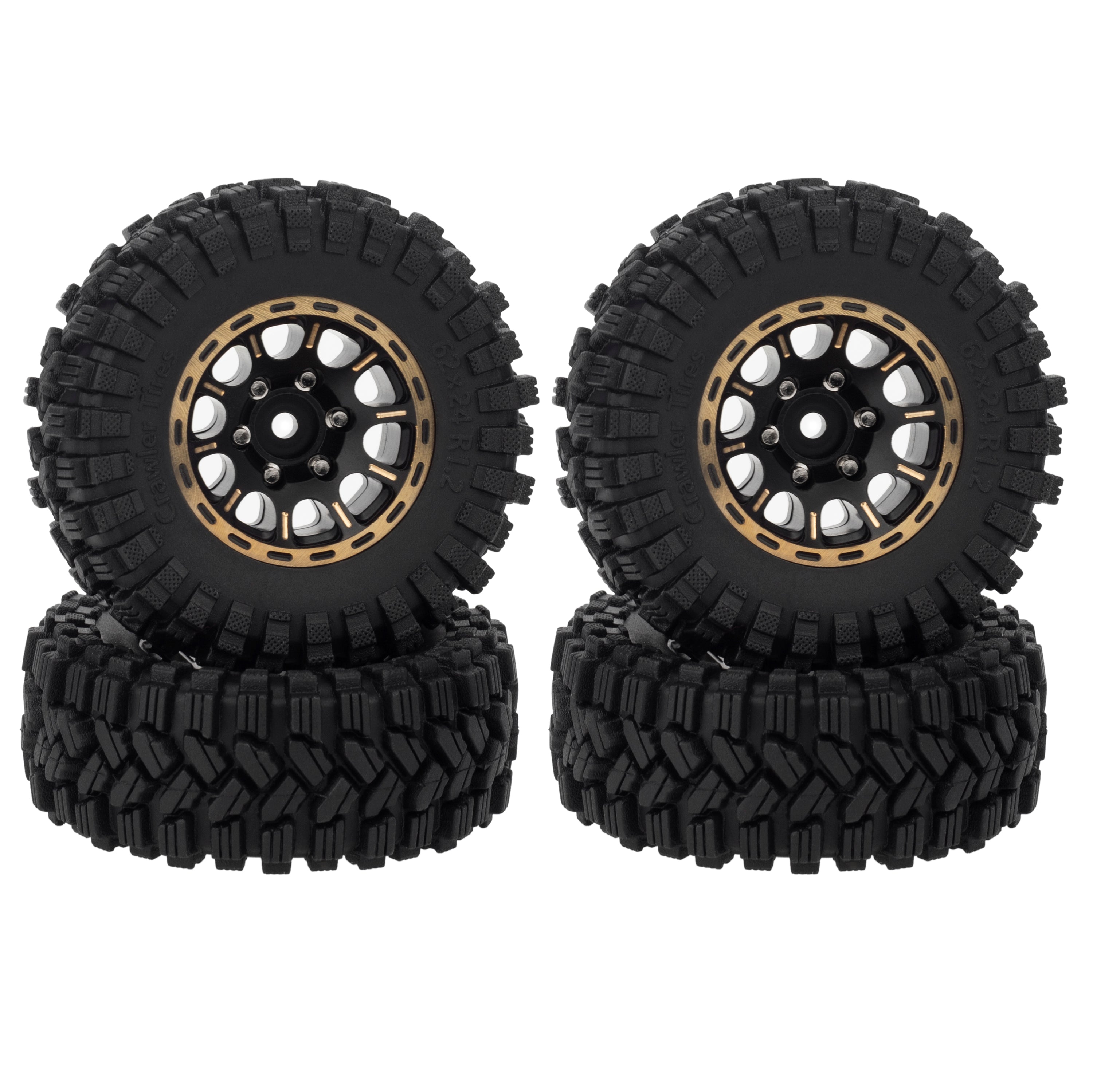 INJORA 2.2″ Beadlock Wielen Van Messing & Aluminium - 0mm Offset Voor 1 10 Rc Crawlers W2259 Dgw 2259bk
