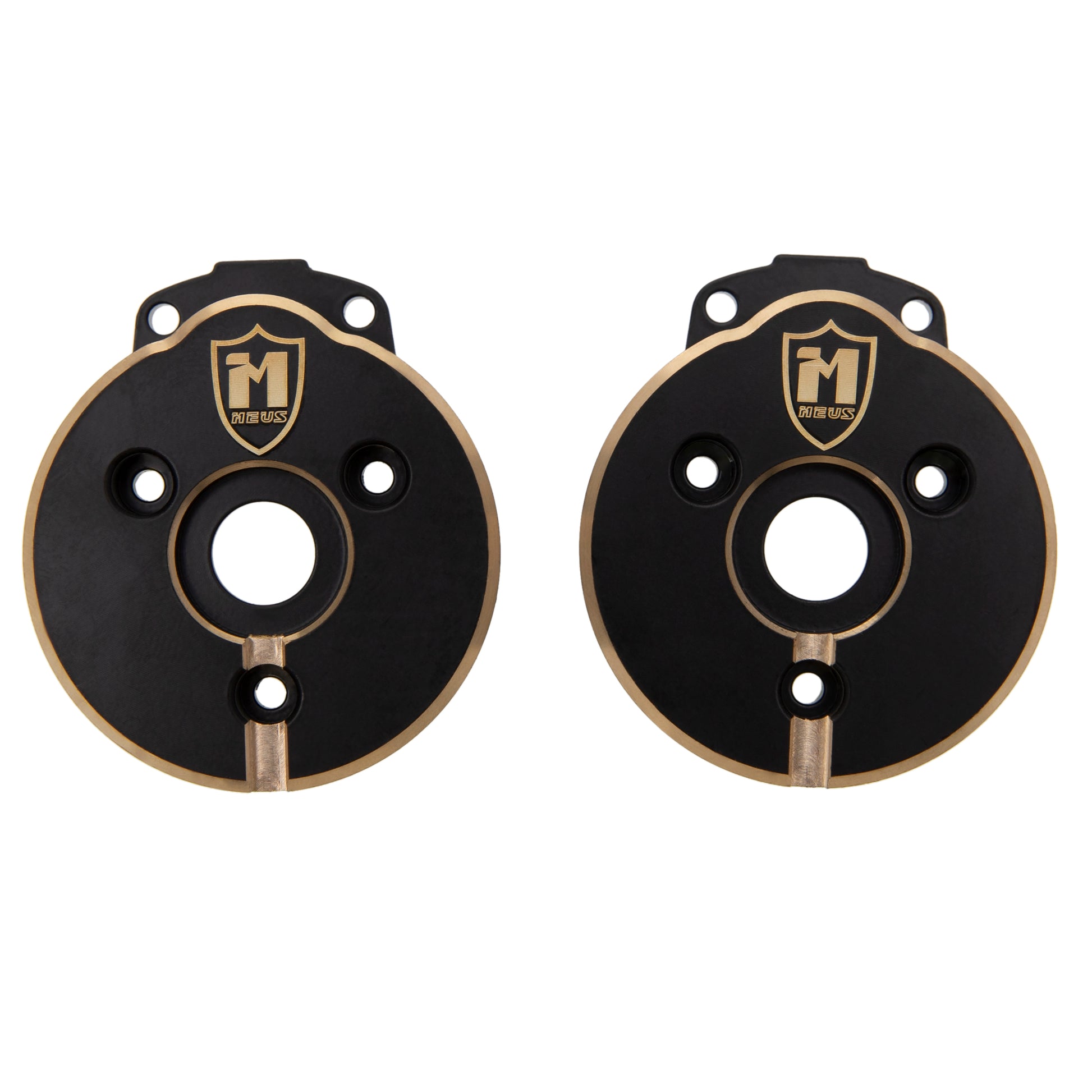 2-PCS Brass Differential Covers For Axial Capra 1.9 UTB10 RC Car - 110g Black CNC Machined Axle Upgrade Parts