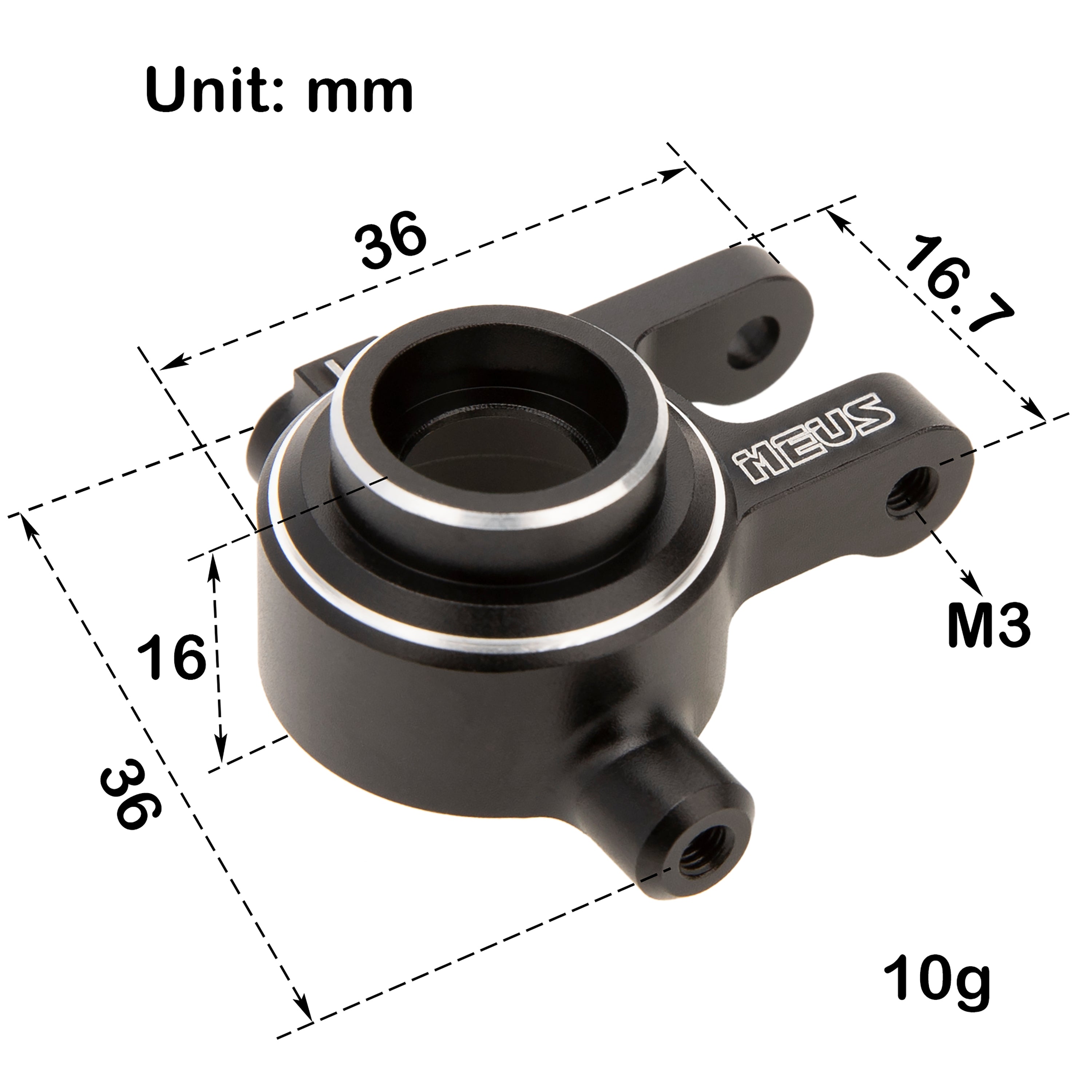 MEUS Racing Aluminum Steering Knuckles for Traxxas 1/10 Ford F-150 Rap