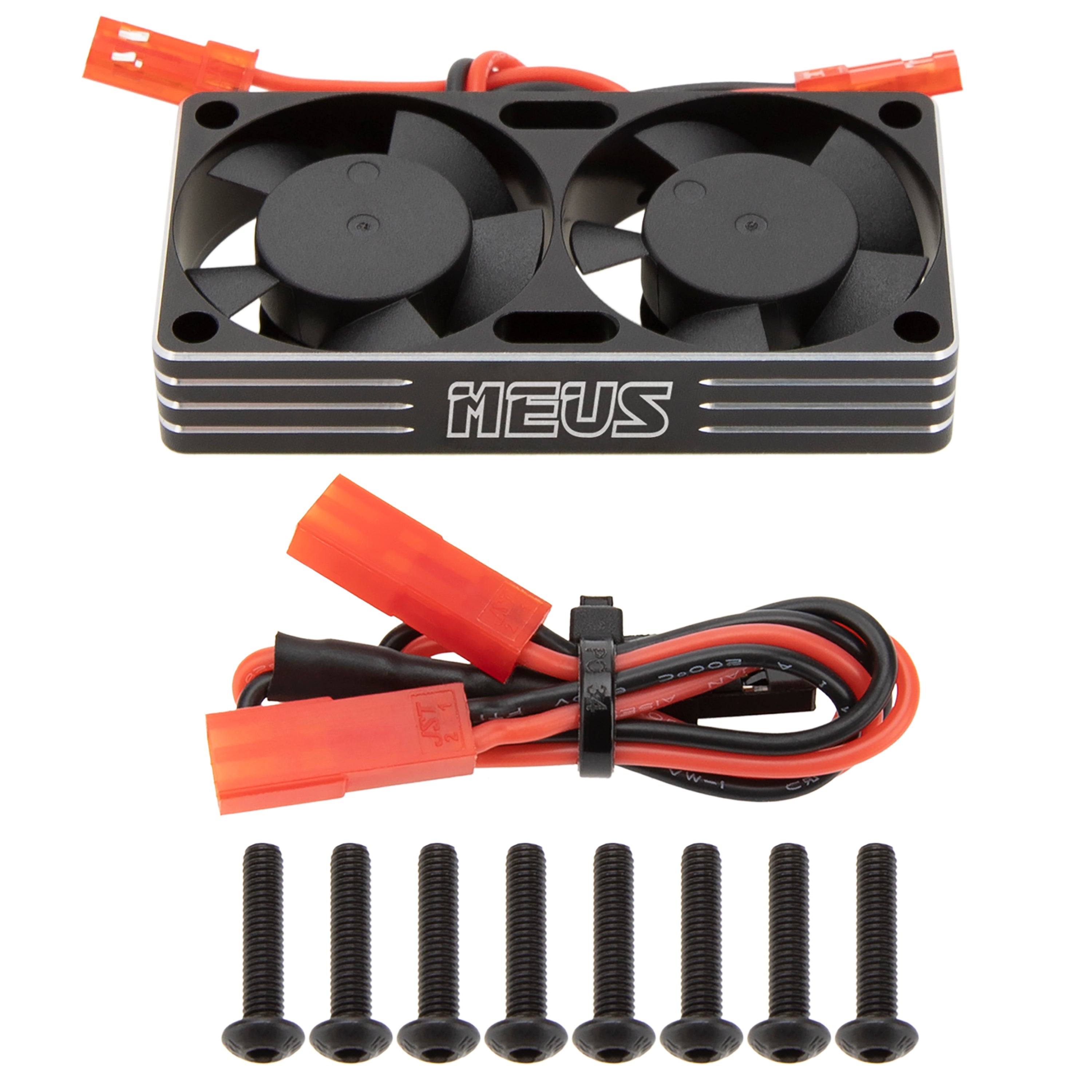 MEUS Racing RC Motor Dual Cooling Fan Heatsink 25000 RPM for 1/6 1/8 1
