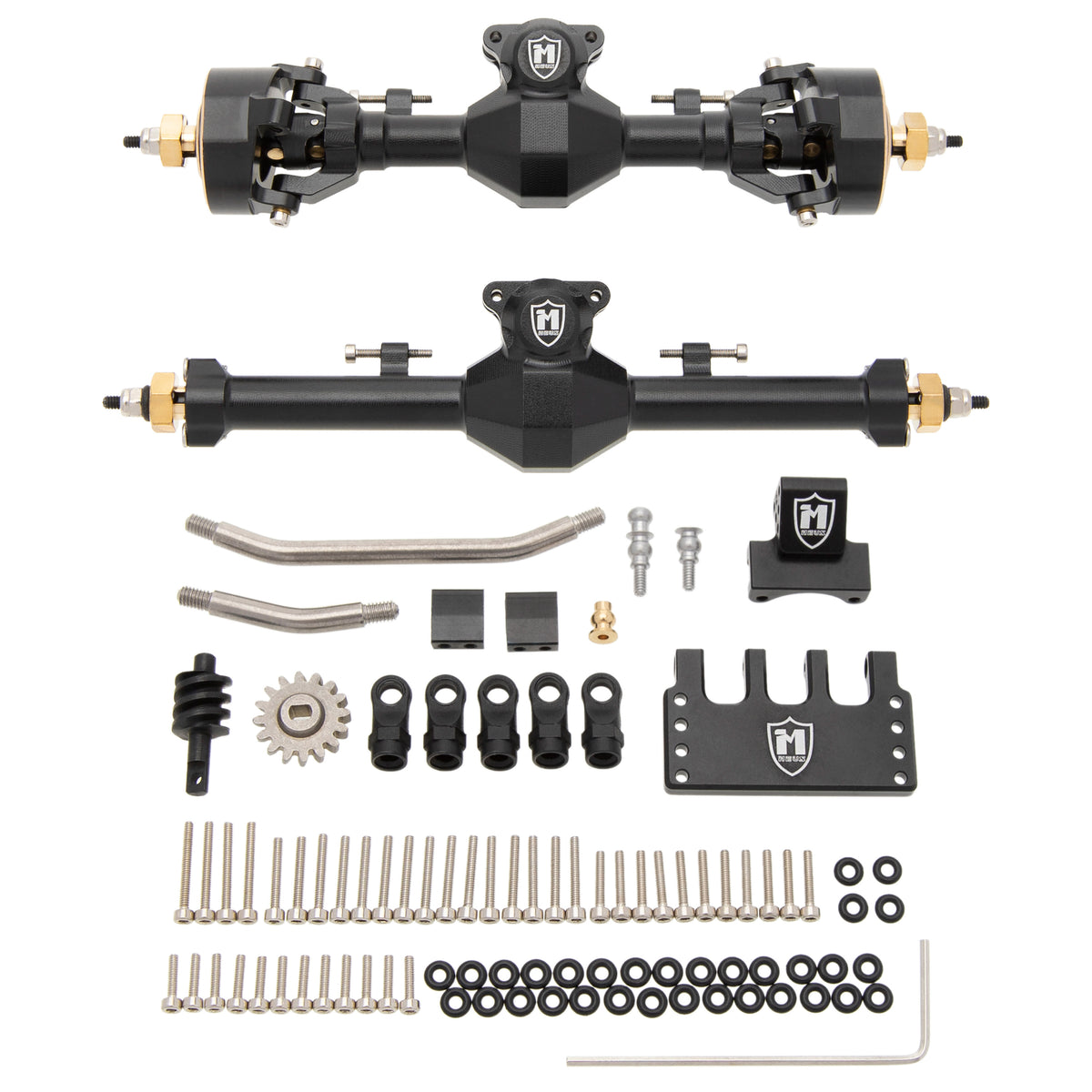 MEUS Racing SCX24 V1 Metal Isokinetic Front Rear Axles +5MM for Axial