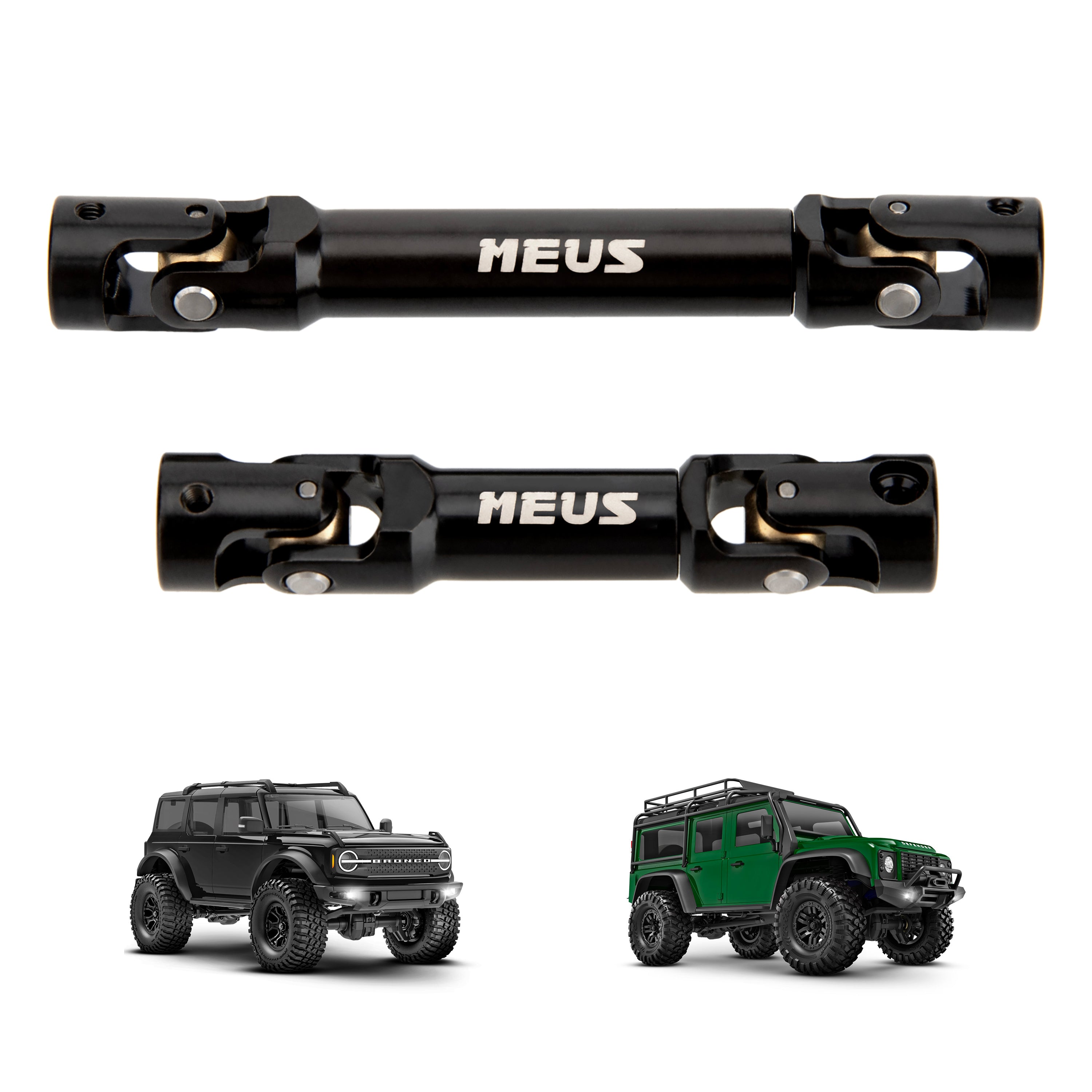 MEUS Racing Stainless Steel Drive Shafts For TRX4M Defender Bronco