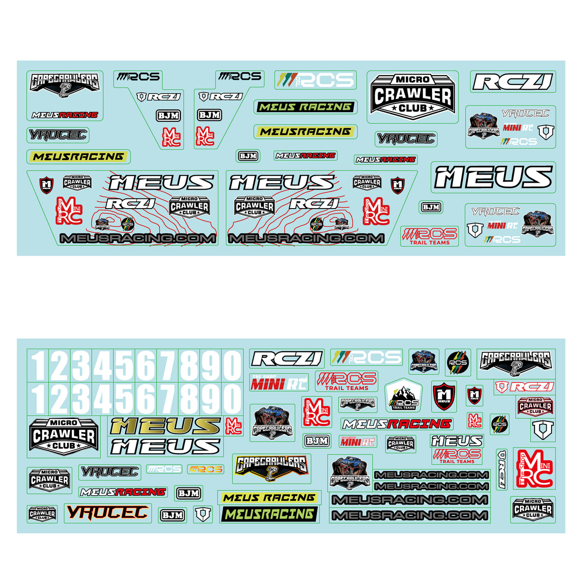 Mb F Racing Sticker MEUS Racing MB18 Body Shell Stickers For 1/18 TRX4M Defender Bronco K1