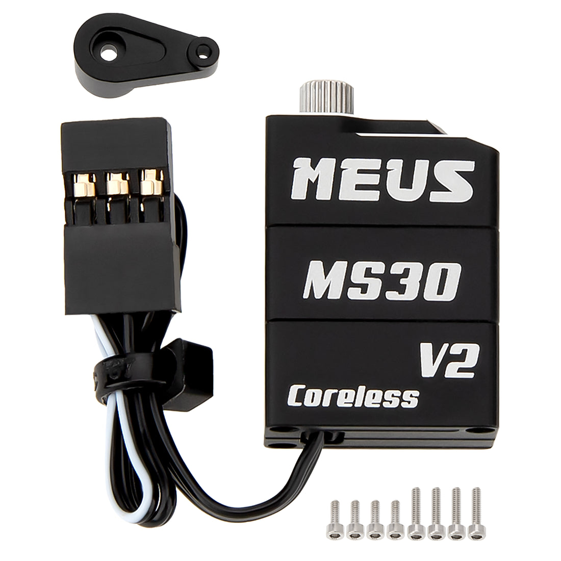 Black Aluminum SCX30 V2 coreless servo