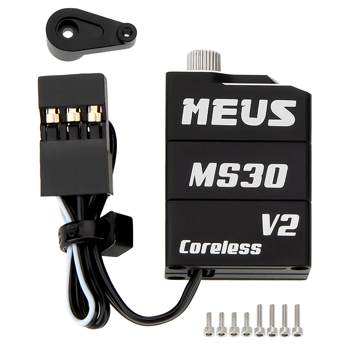 Black Aluminum SCX30 V2 coreless servo