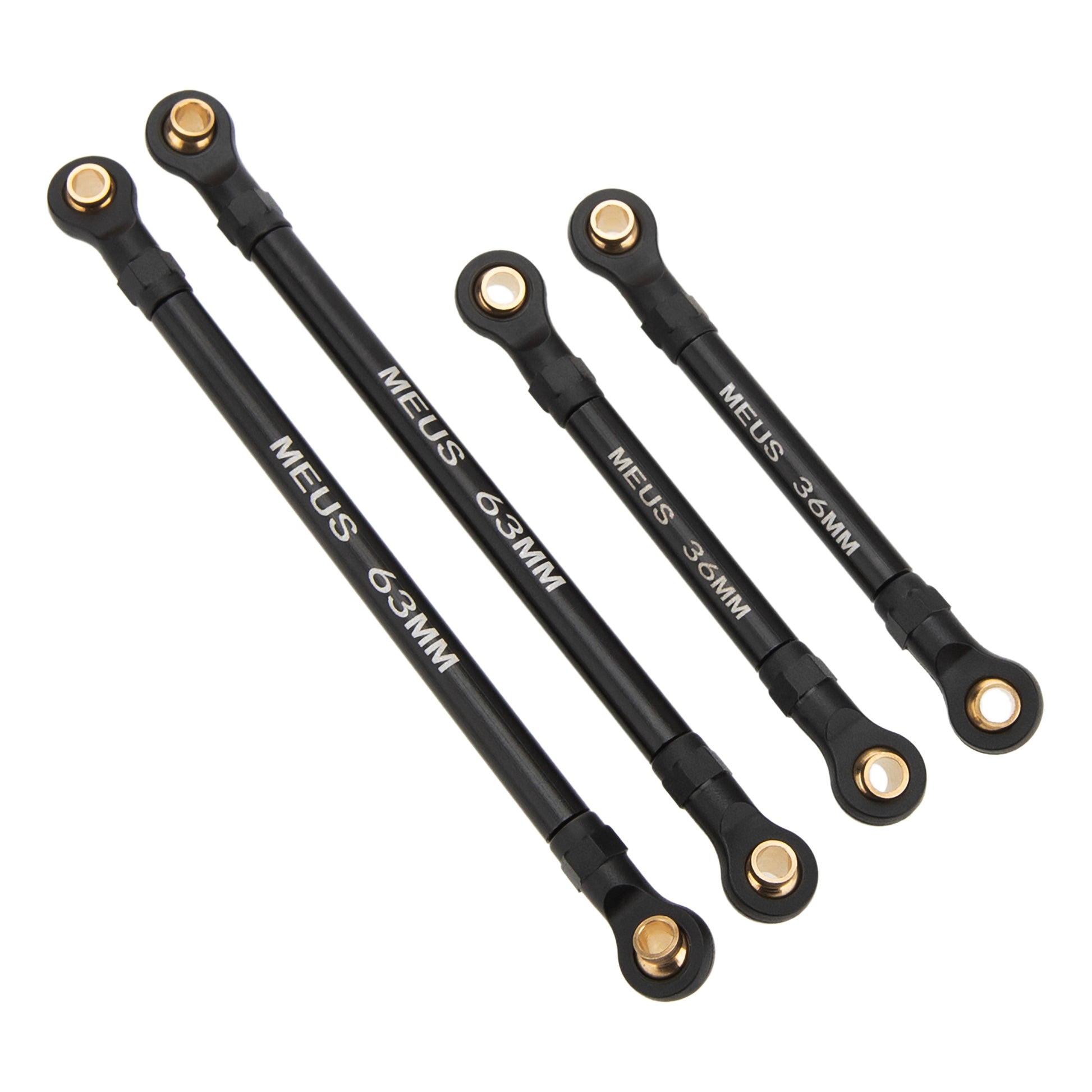 Black Aluminum Upper Chassis Links for TRX4M High Trail K10 F150