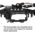 Black CHEAT CODE V2 Capra 1.9 Isokinetic front axle servo mount