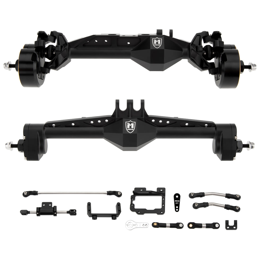 Black CHEAT CODE V2 Capra 1.9 Isokinetic front rear axles