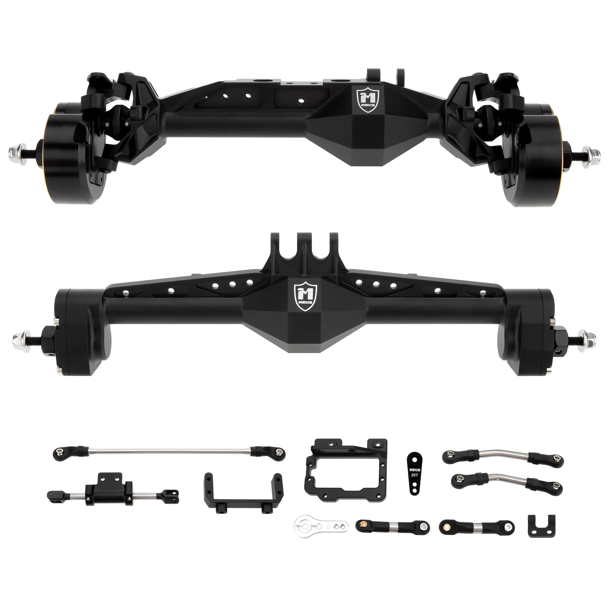 Black CHEAT CODE V2 Capra 1.9 Isokinetic front rear axles