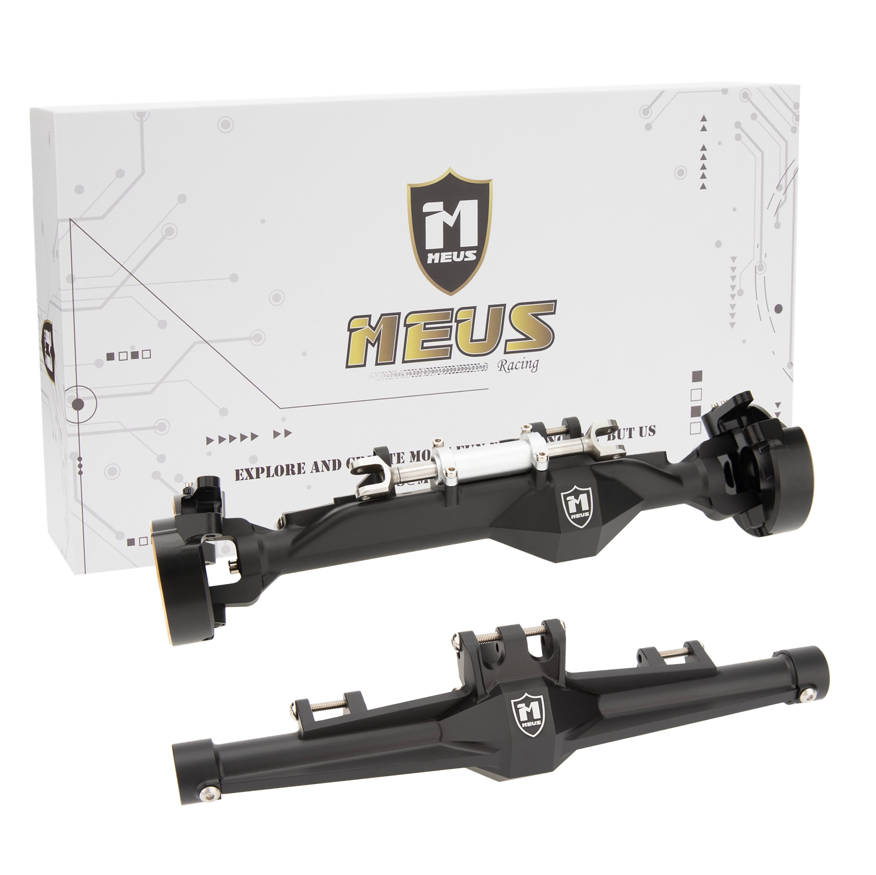MEUS Racing Metal H10 Optic Straight Front Rear Axles Housings for