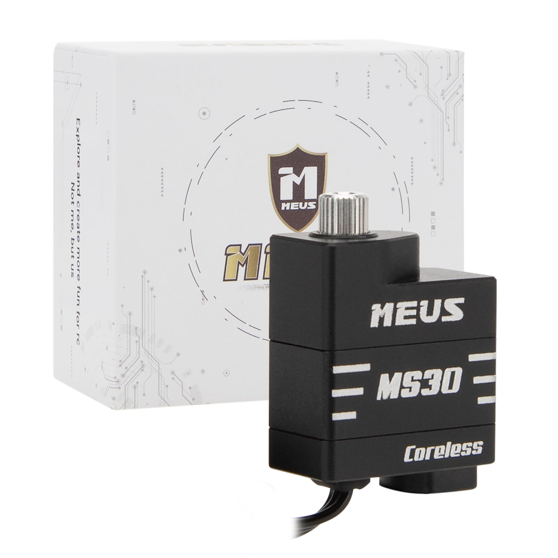 Black MS30 Coreless Micro Aluminum Servo