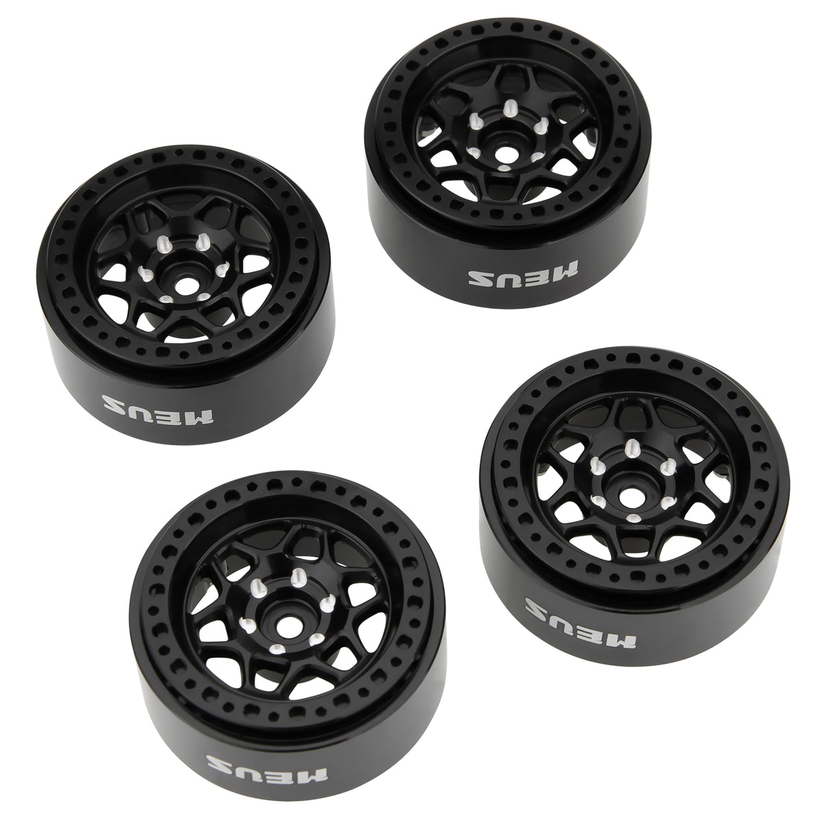 Black MW1301 1.3-Inch Beadlock Wheels